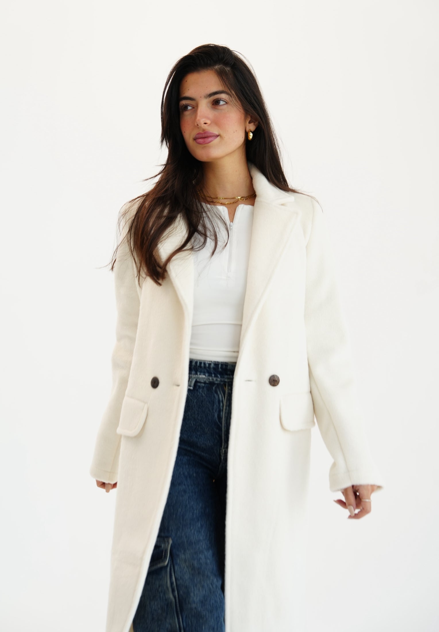 Wool coat - off white