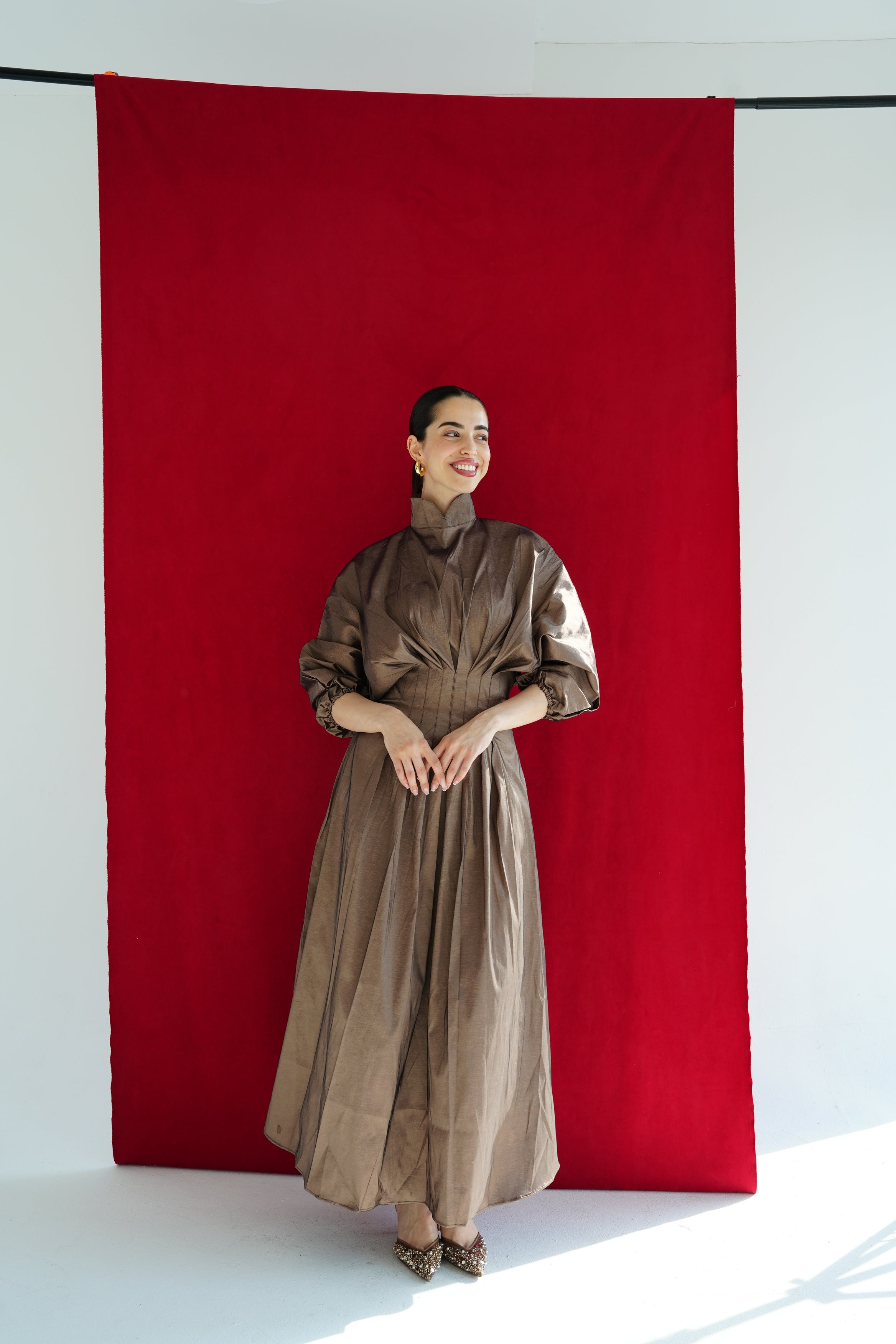 The Glow Dress - oxide brown