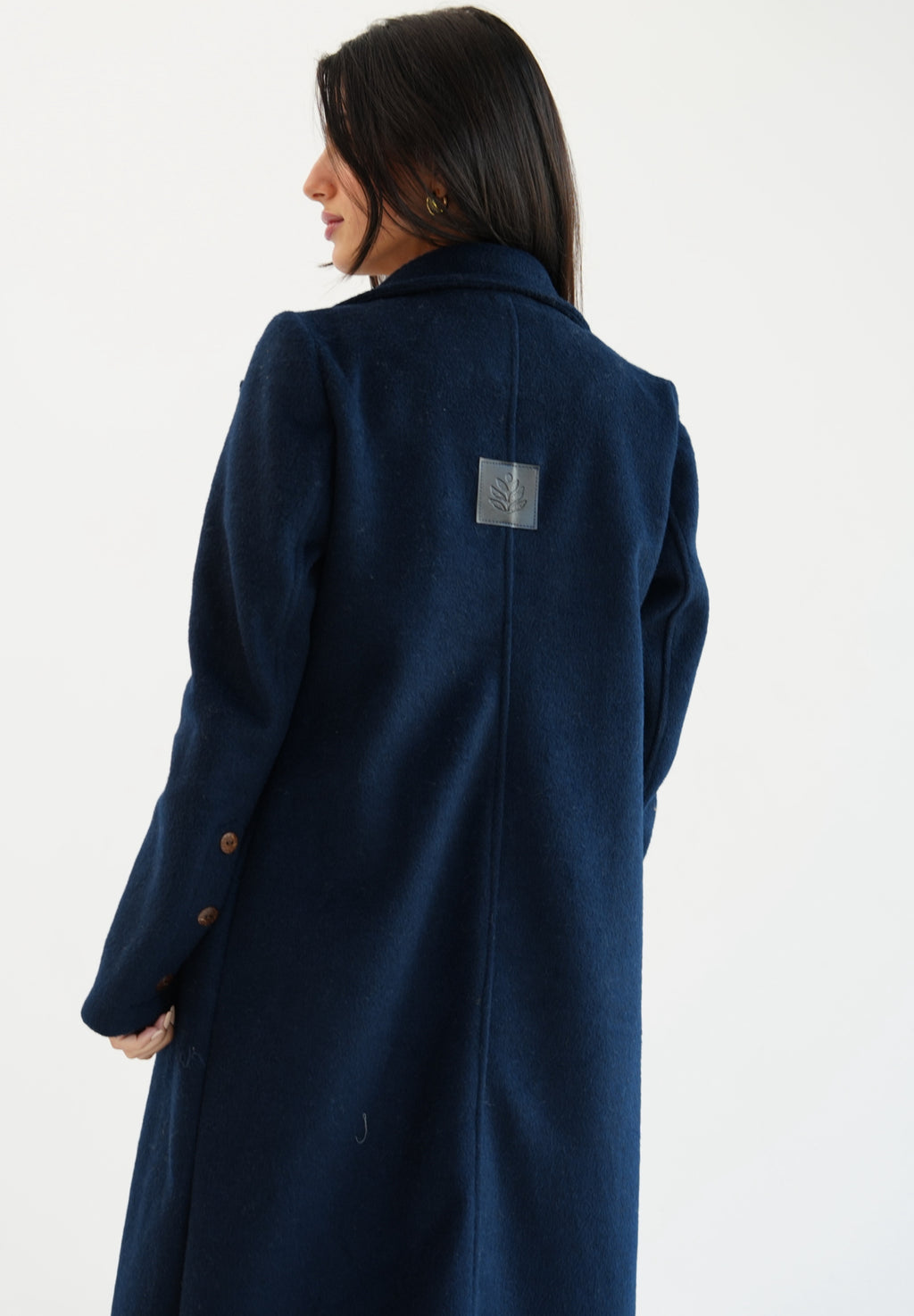 Wool Coat - Navy