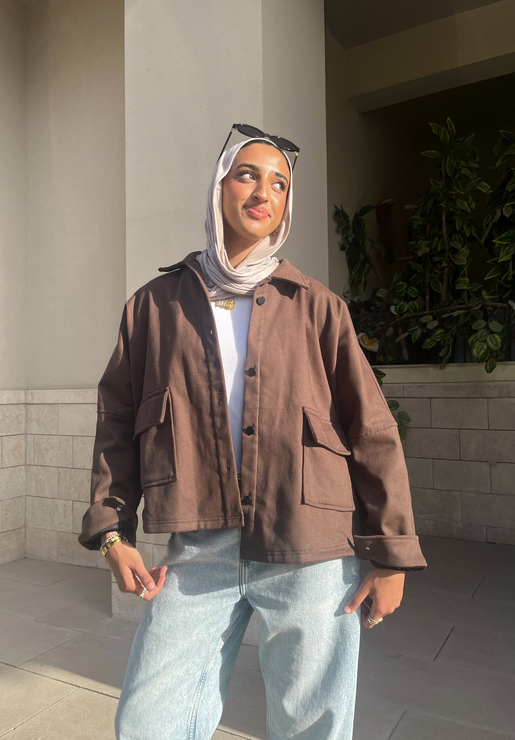 The velvet denim jacket- brown