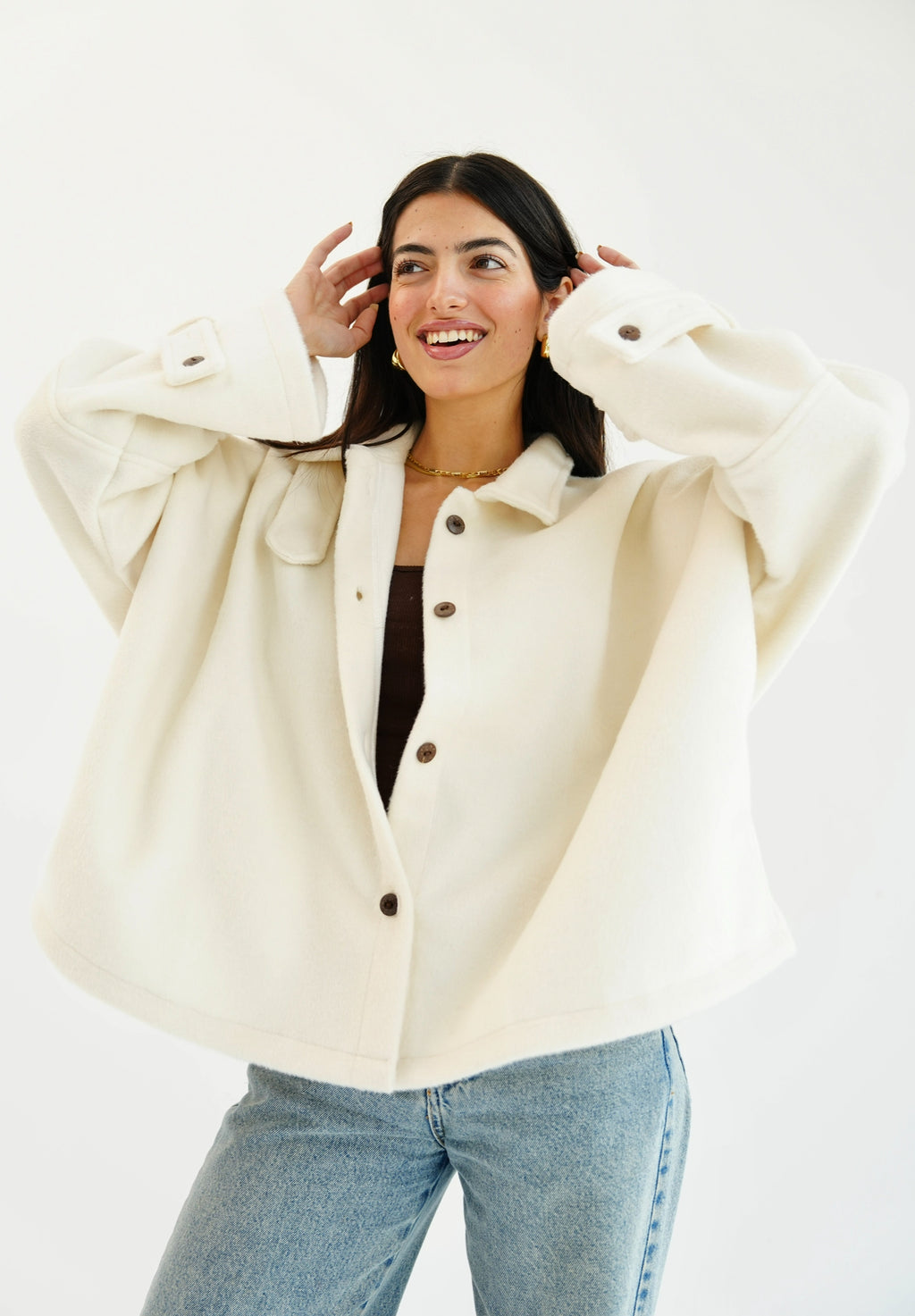 The Heavy Wool Trench- off white