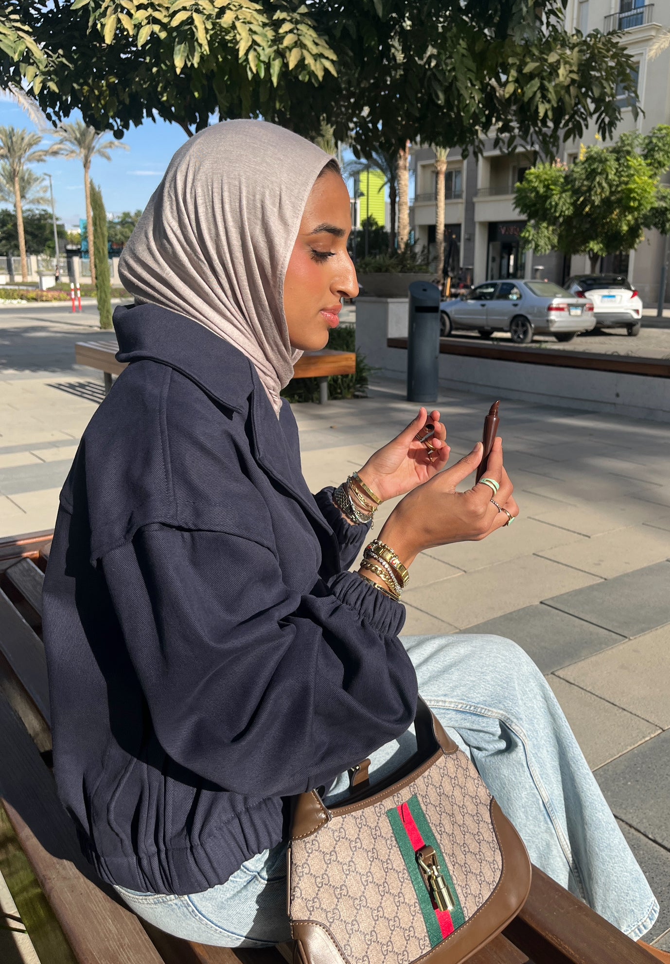 Ballon Jacket- Navy blue