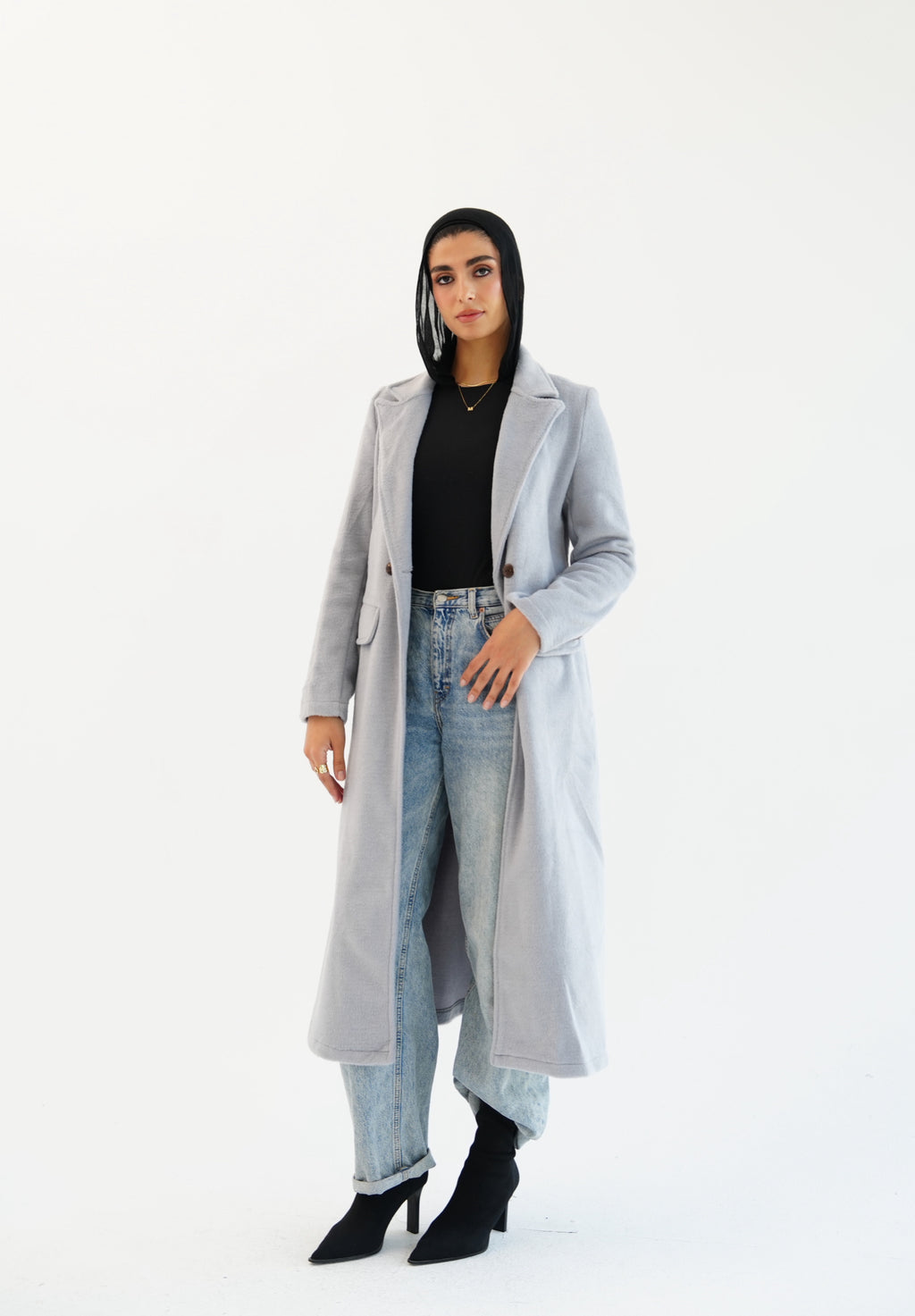 Wool Coat - powder blue
