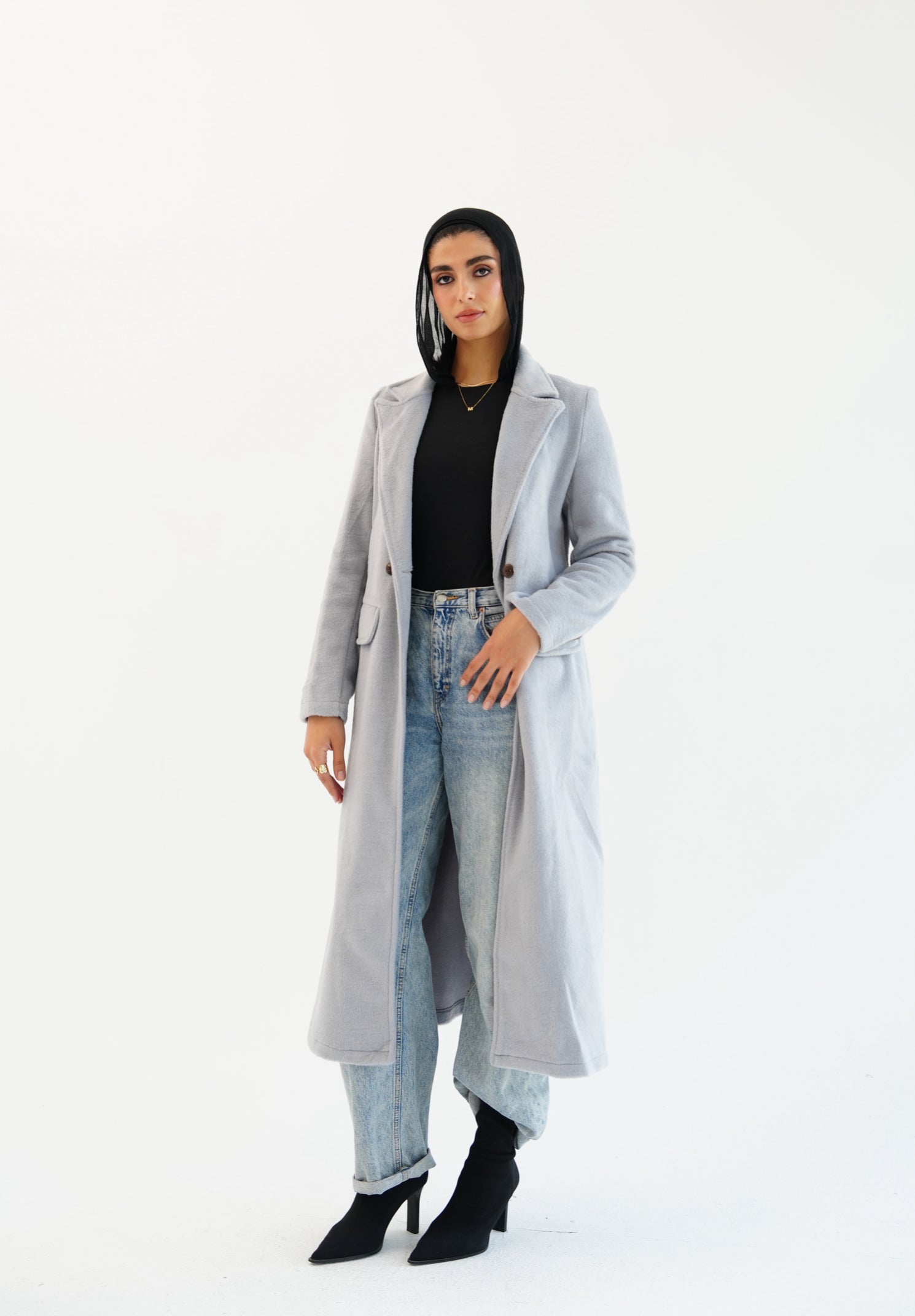 Wool Coat - powder blue