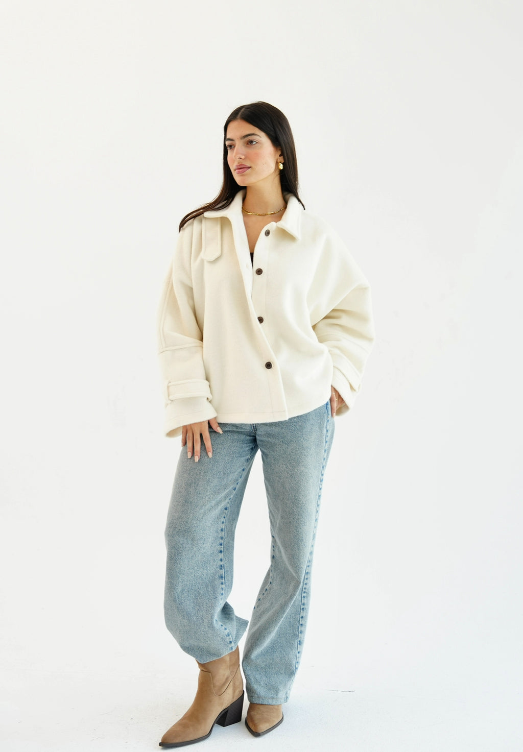 The Heavy Wool Trench- off white