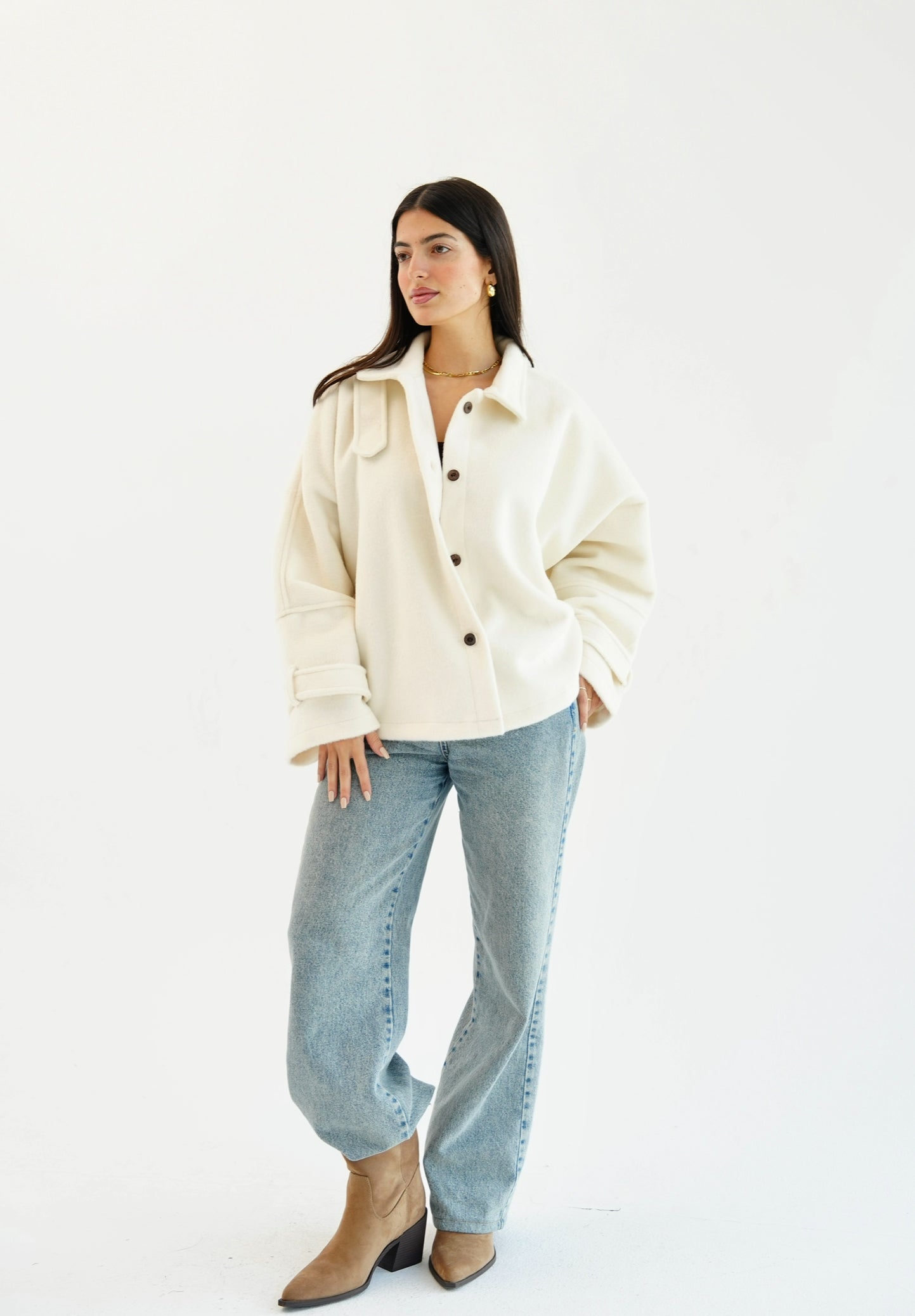 The Heavy Wool Trench- off white