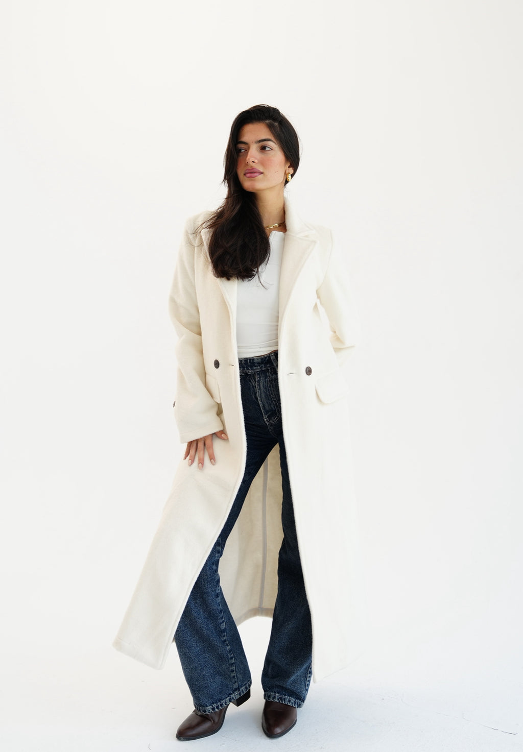 Wool coat - off white