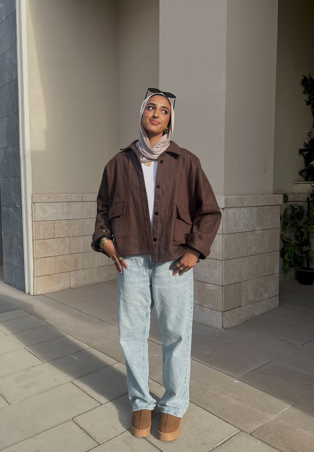 The velvet denim jacket- brown