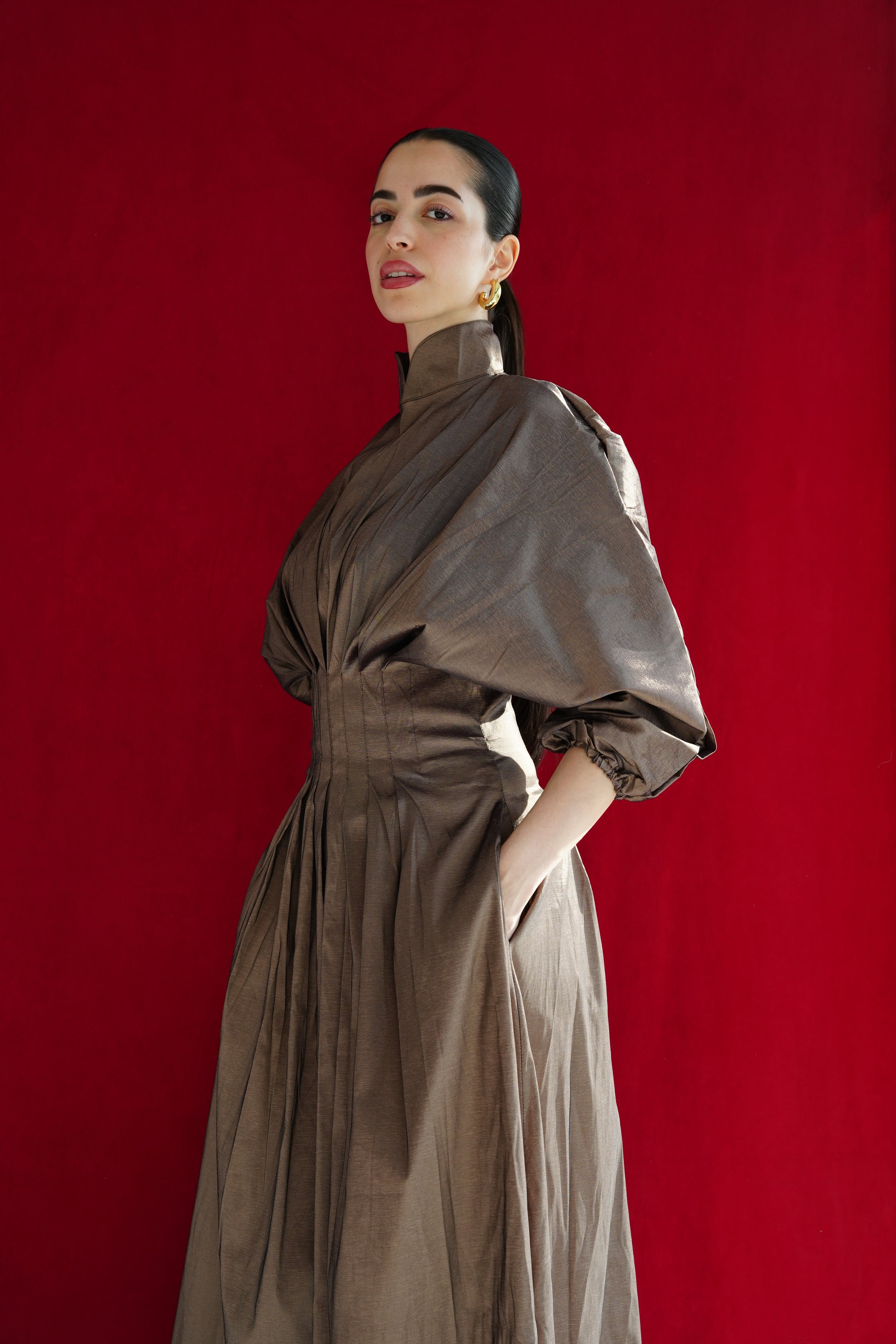 The Glow Dress - oxide brown