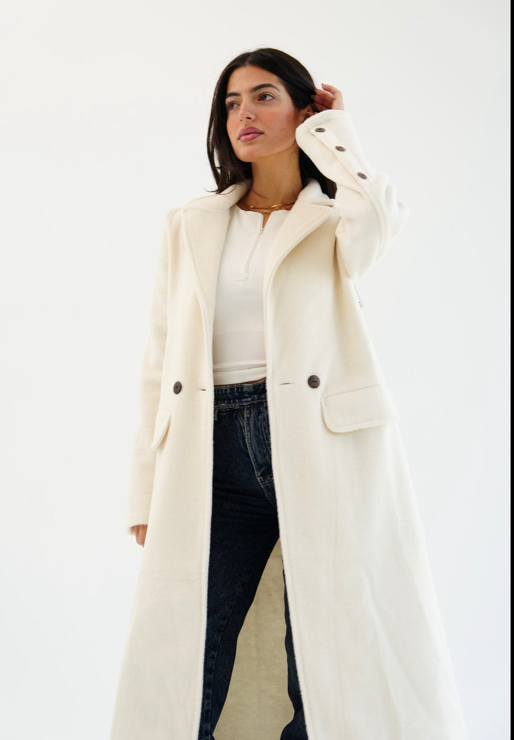 Wool coat - off white