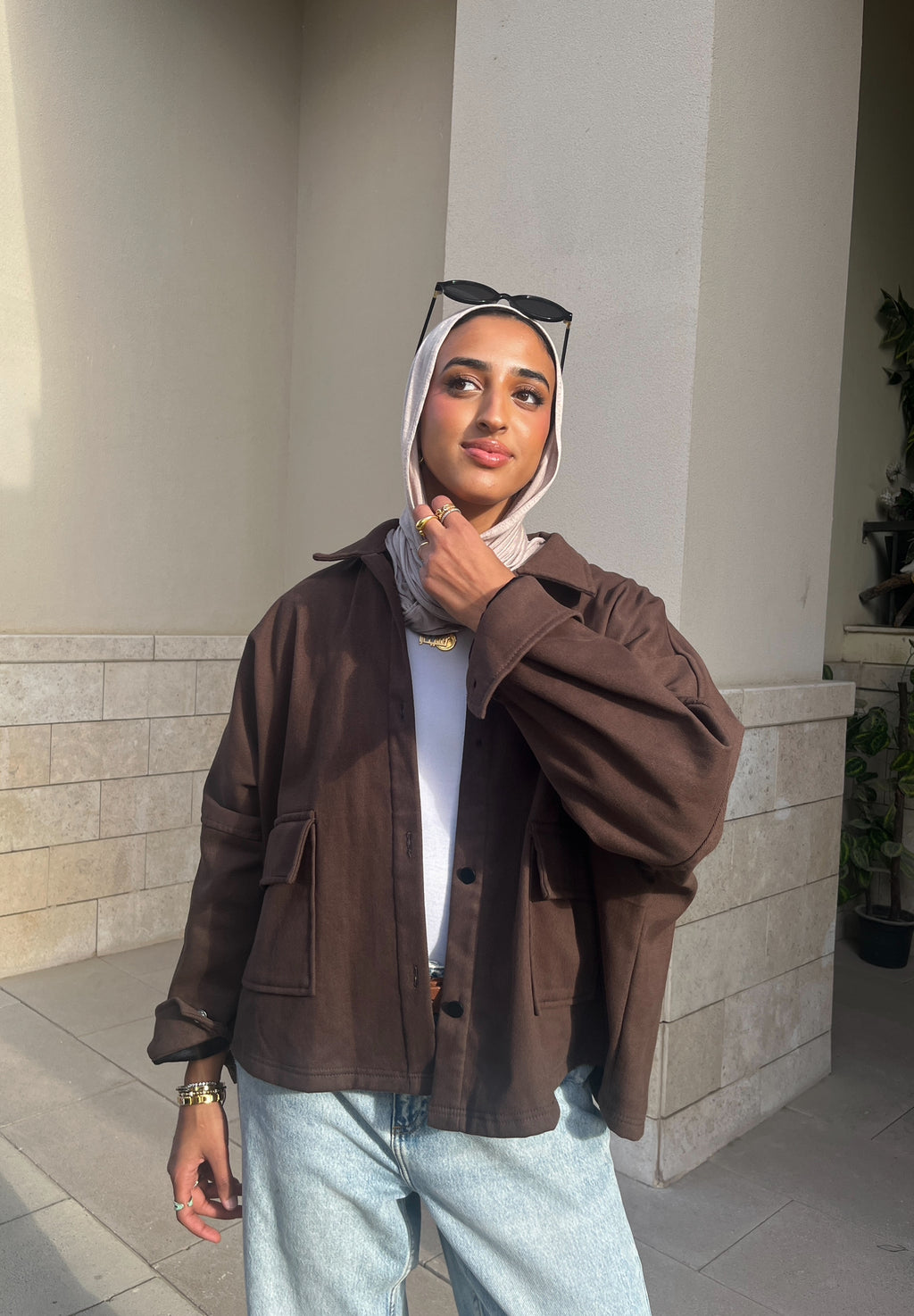 The velvet denim jacket- brown