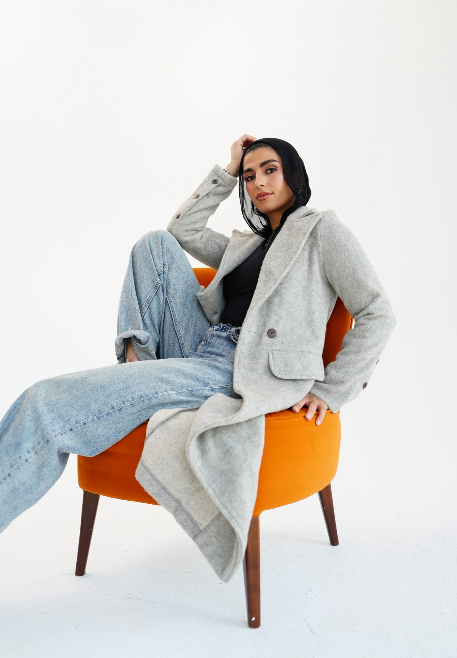 Wool Coat - Light gray