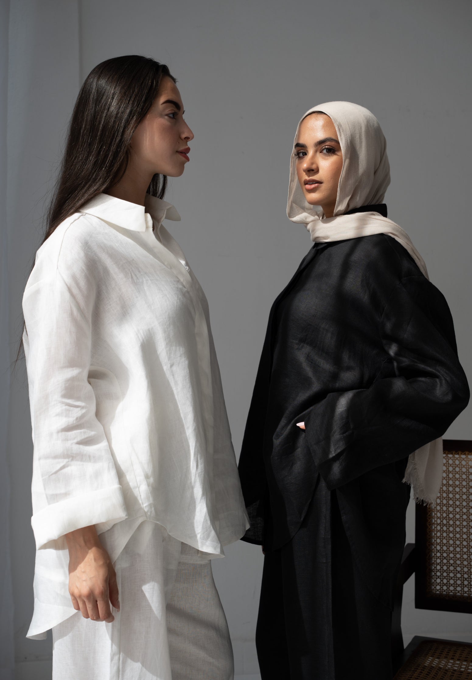 Black linen set