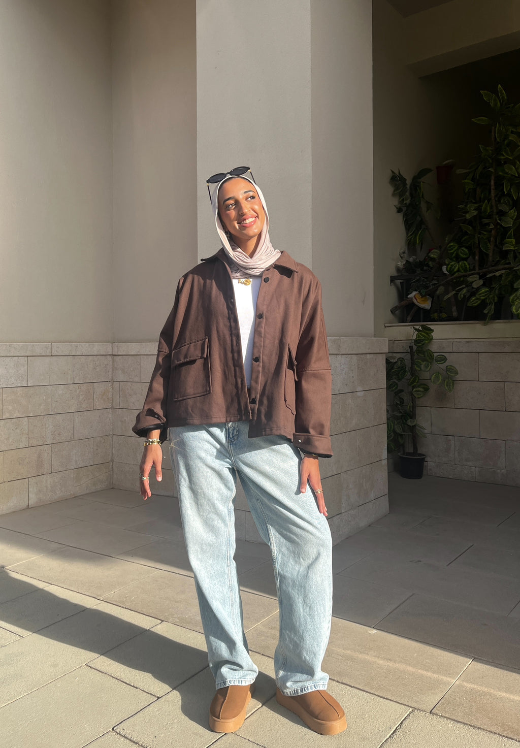 The velvet denim jacket- brown