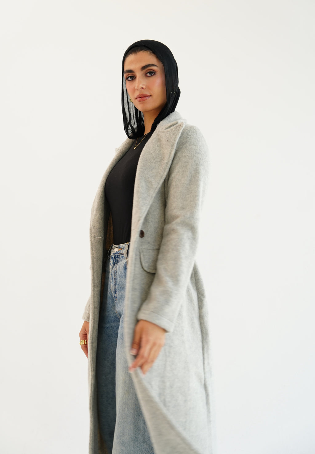 Wool Coat - Light gray