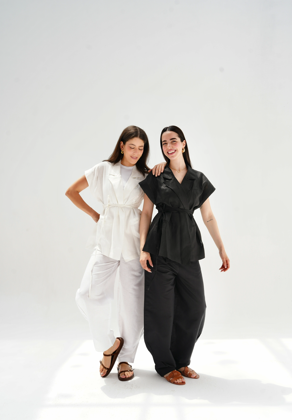 Balloon linen pants