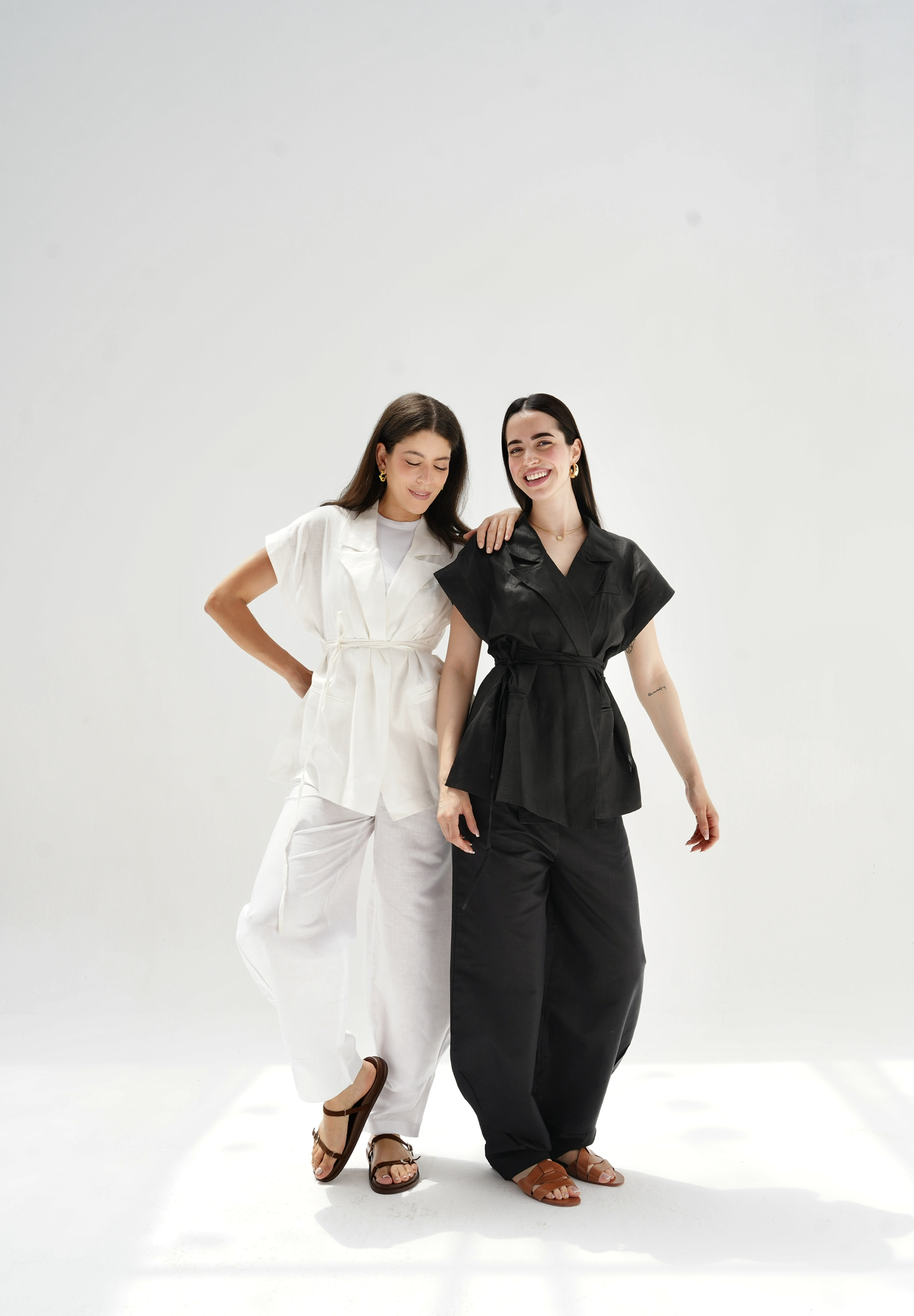 Balloon linen pants