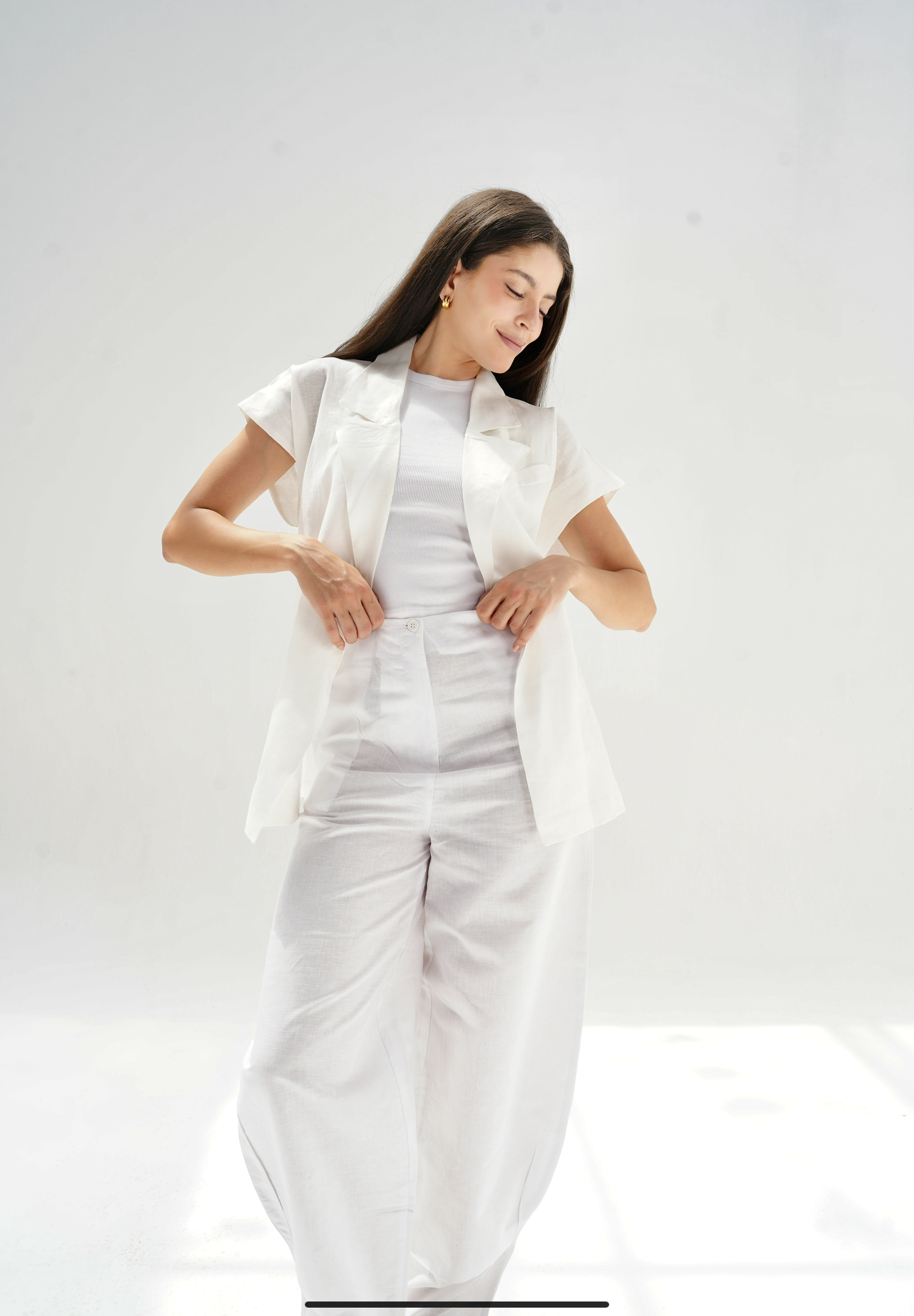 Balloon linen pants