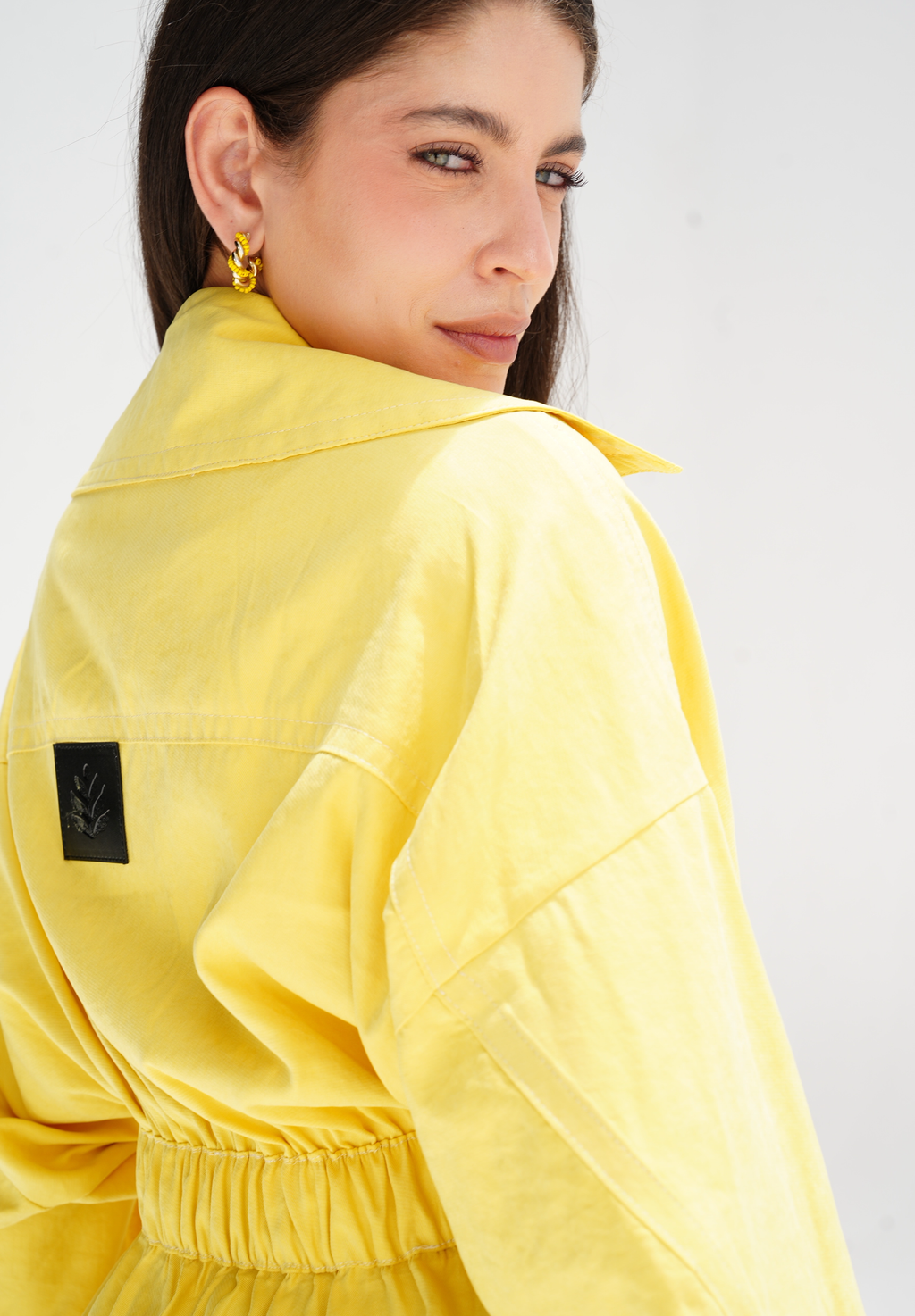 Contour Cupra cardigan in yellow