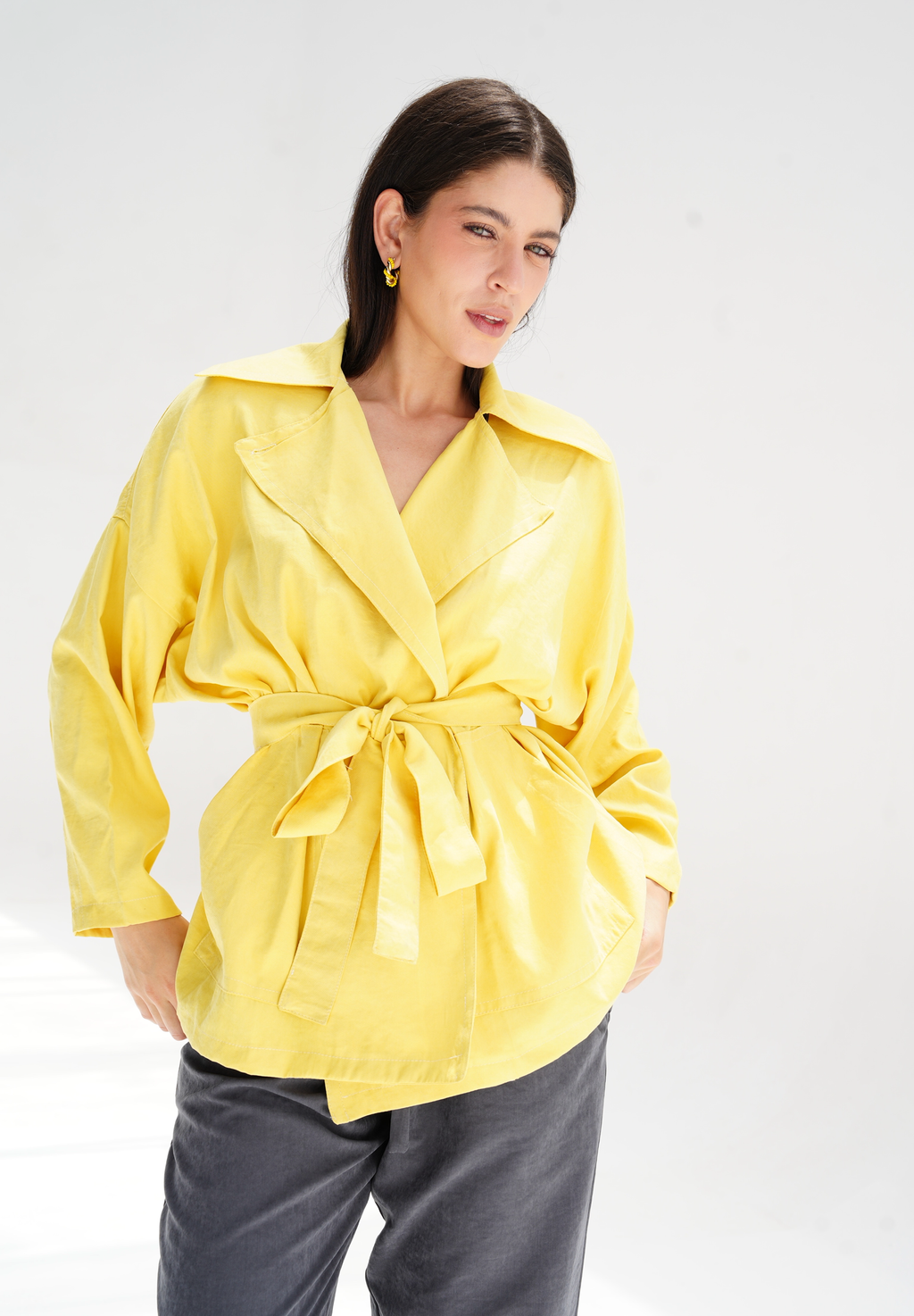 Contour Cupra cardigan in yellow