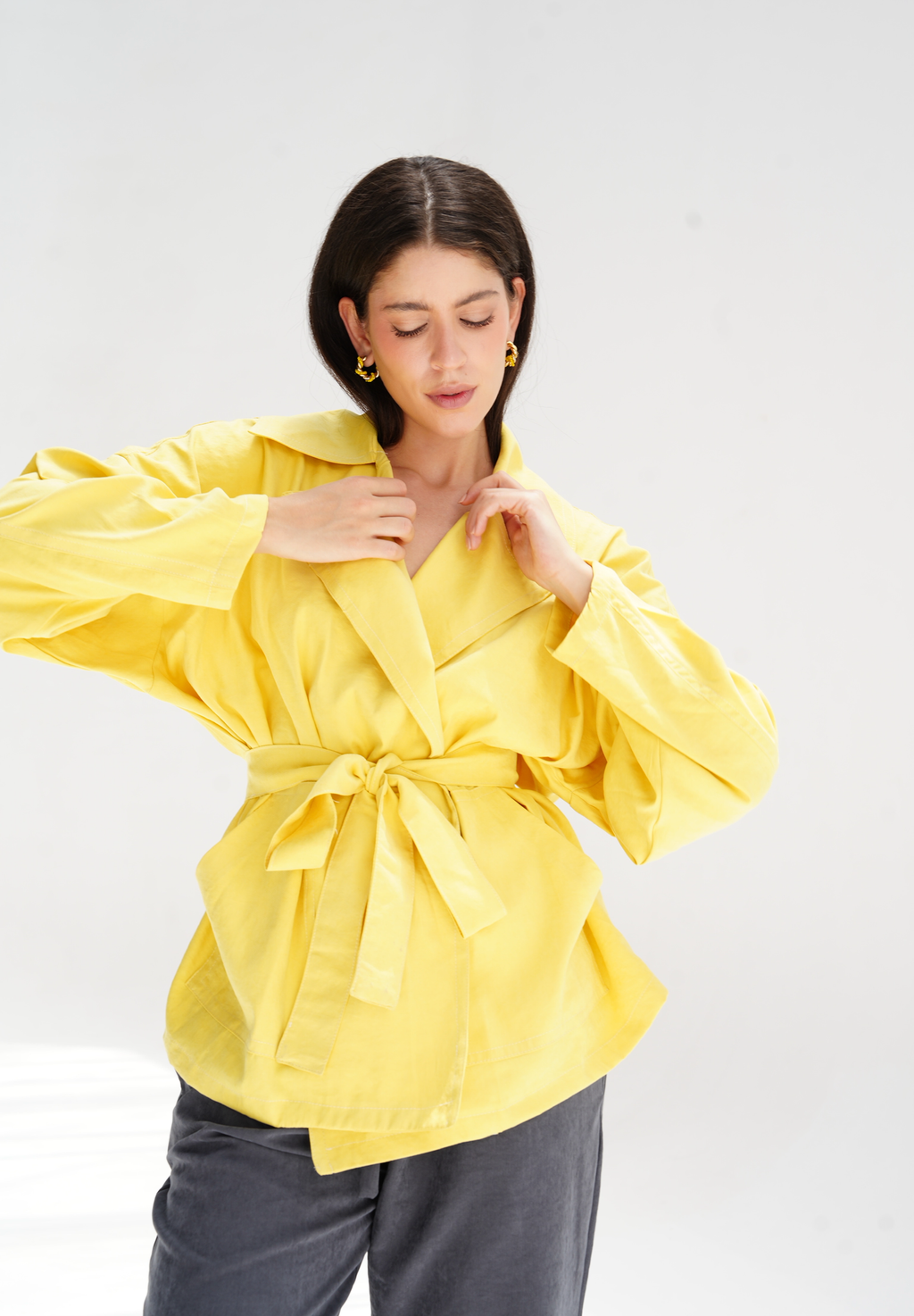 Contour Cupra cardigan in yellow