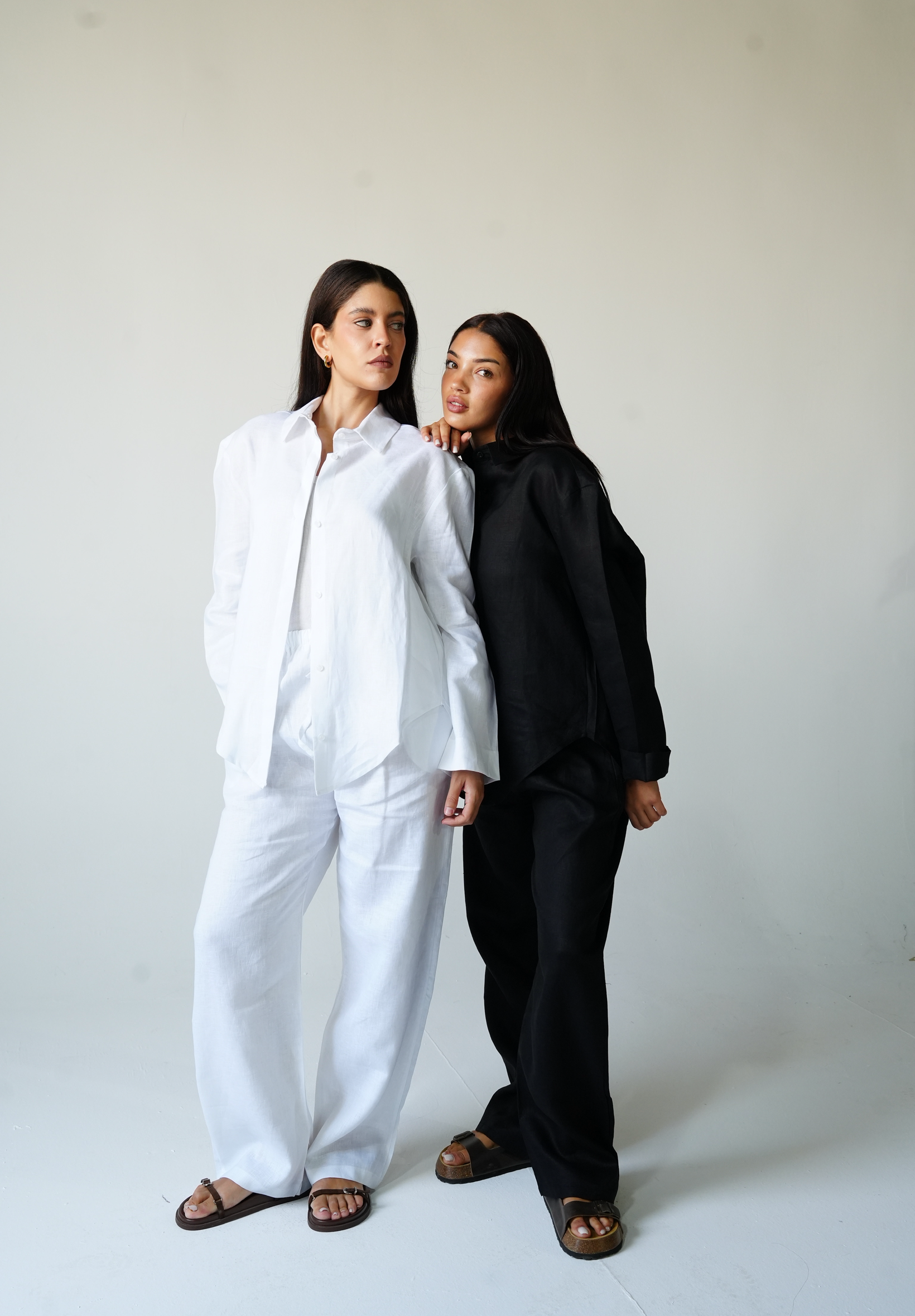 White linen shirt