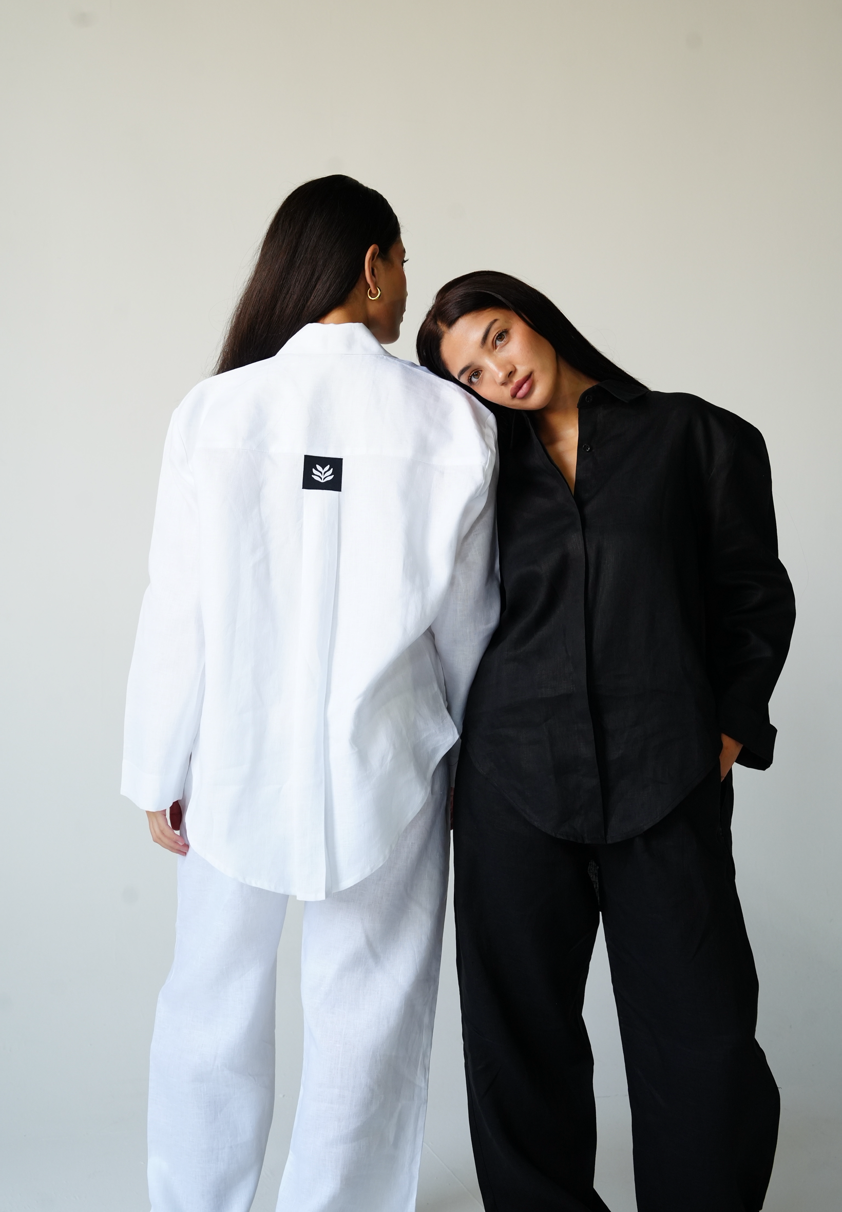 Black linen shirt