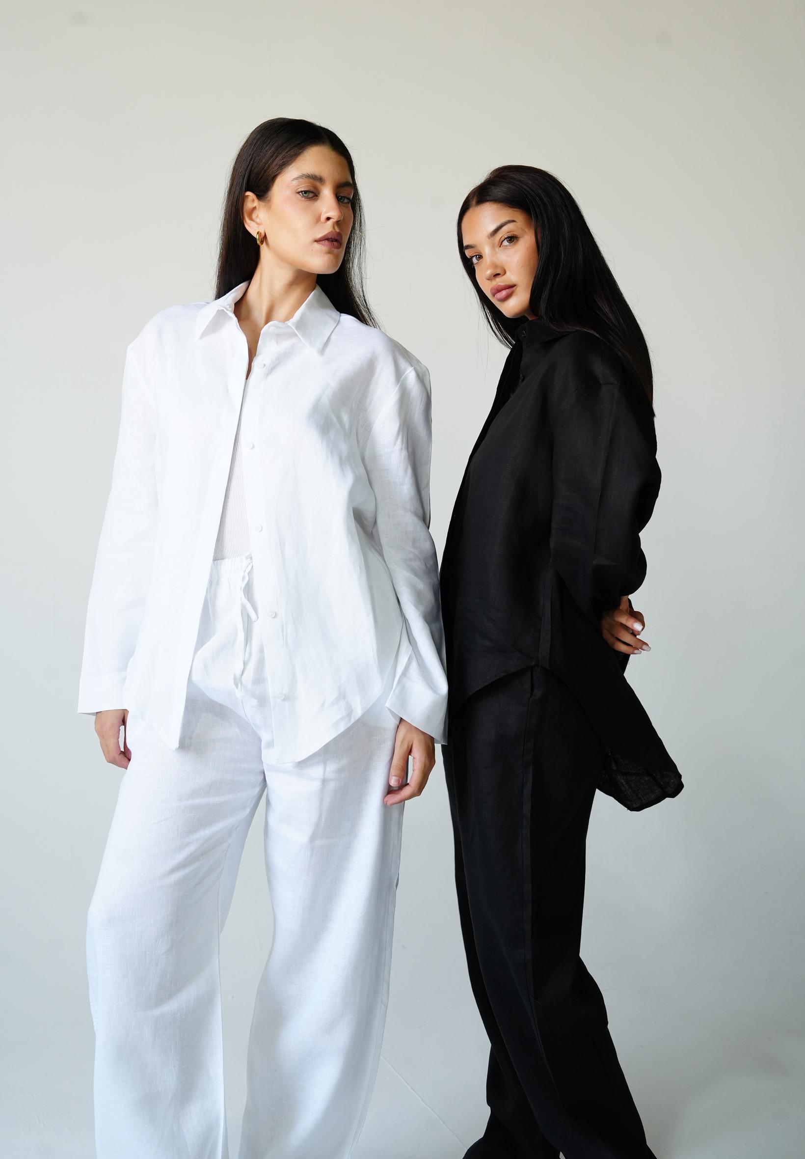 White linen shirt