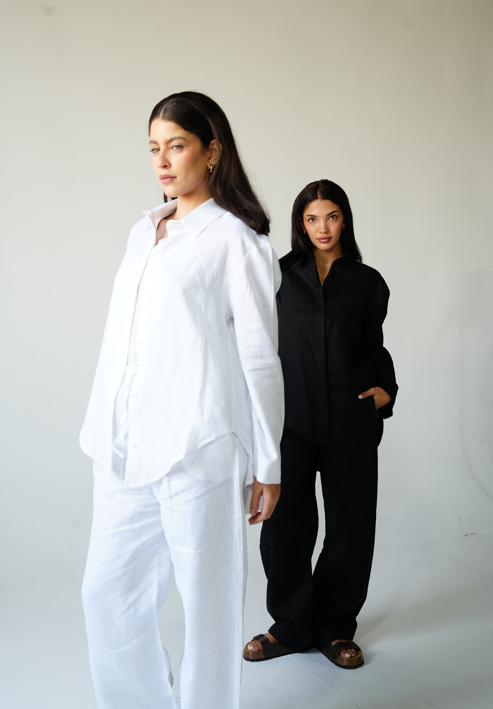 White linen shirt