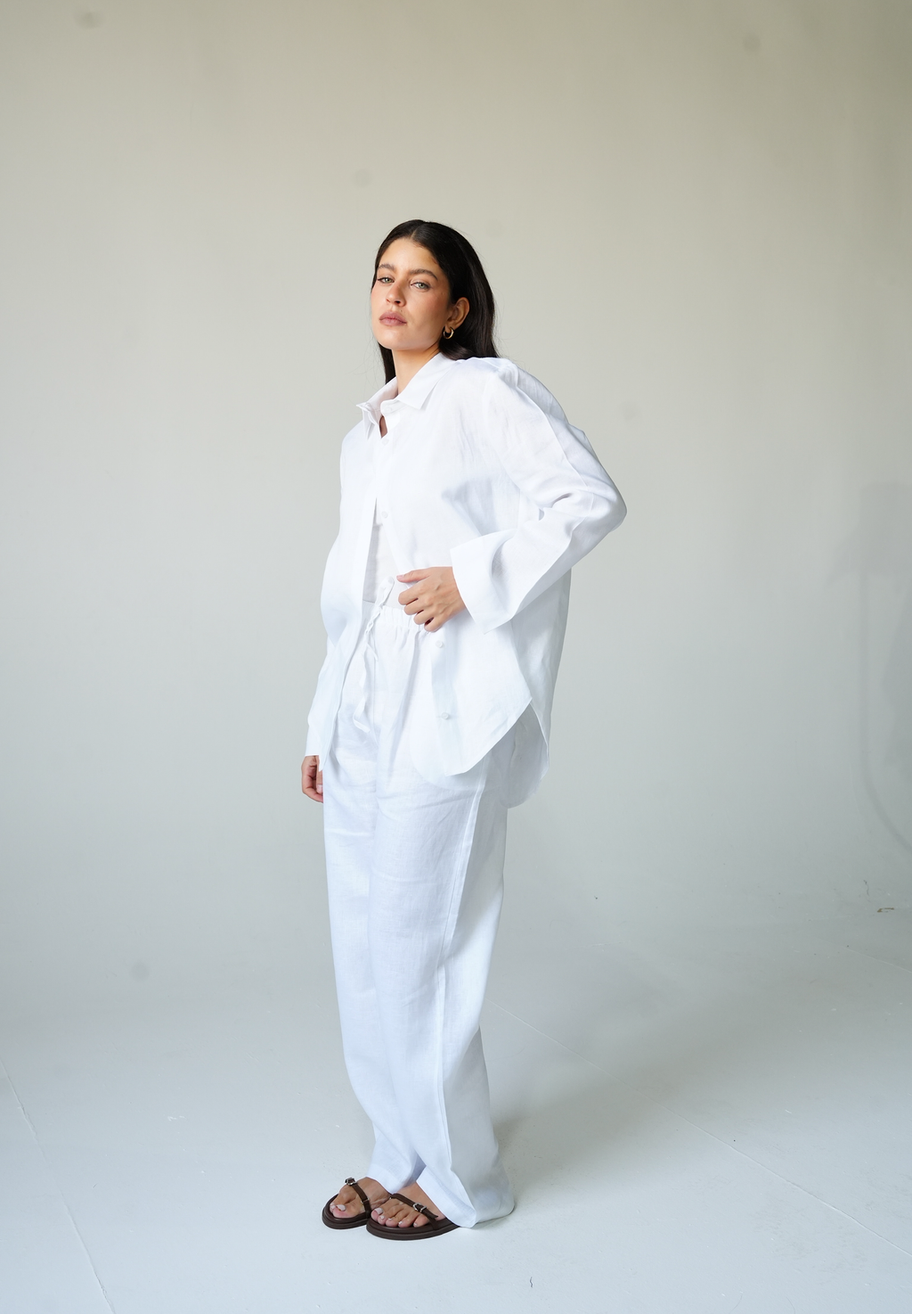 White linen shirt