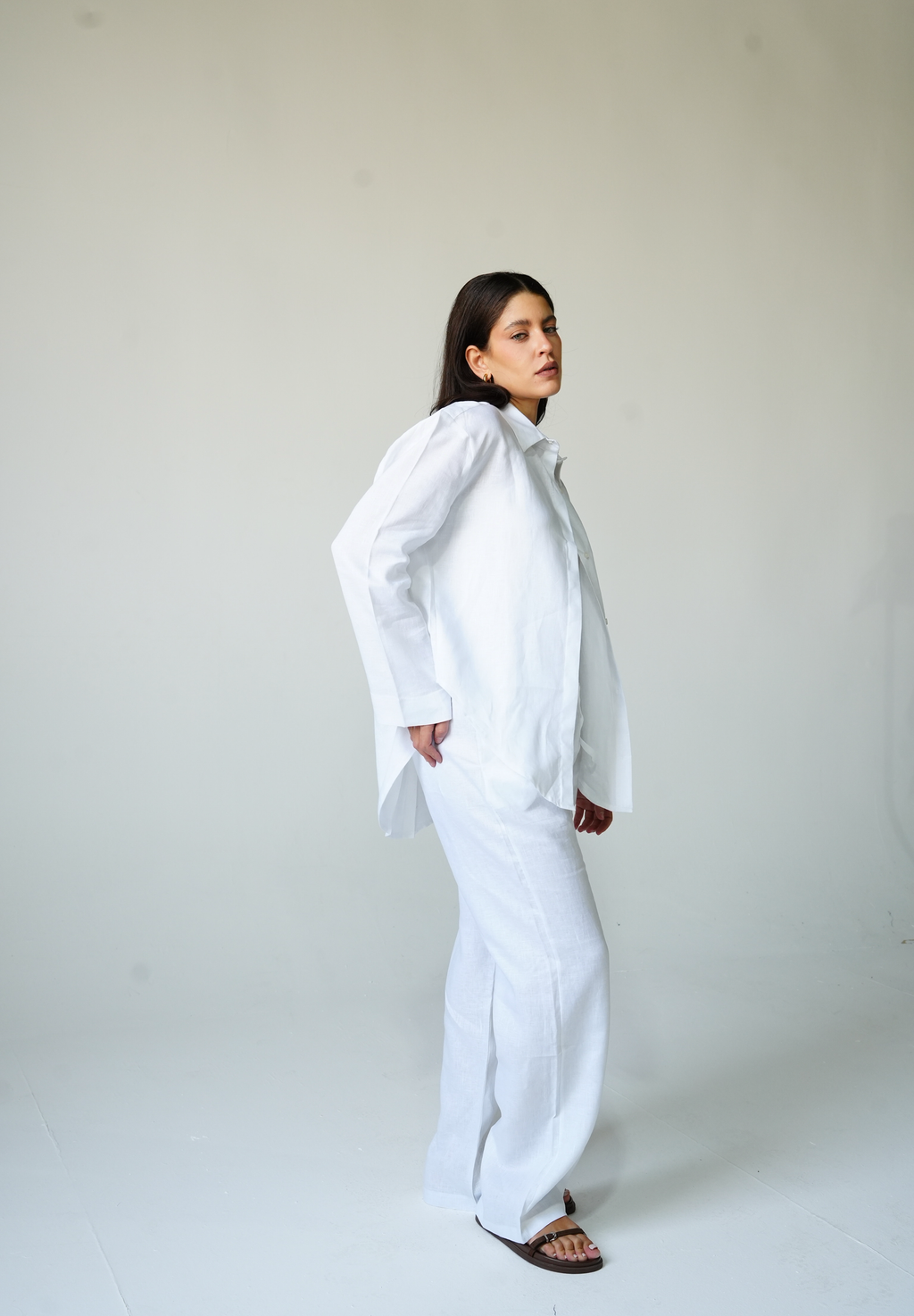 White linen shirt