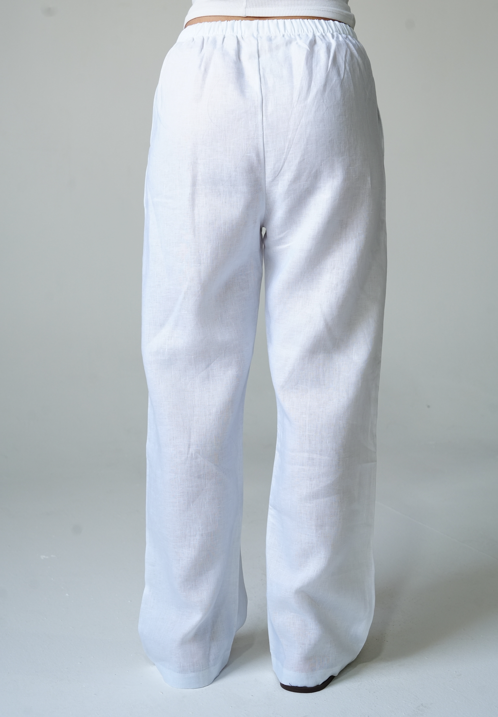 White linen pants