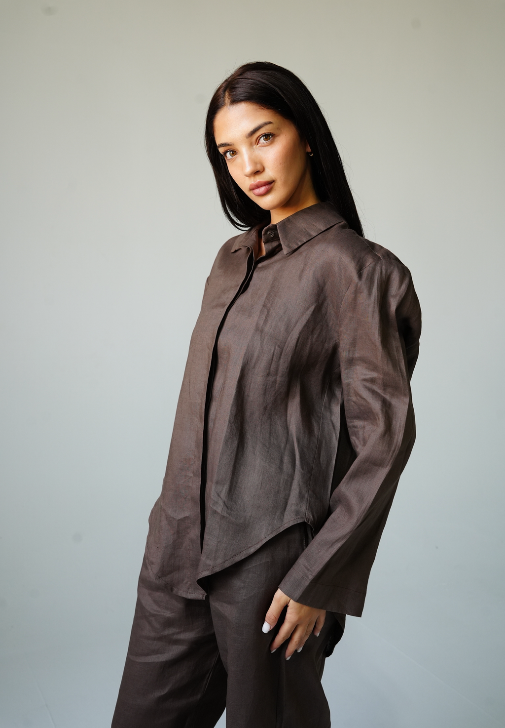 Linen set in Brown