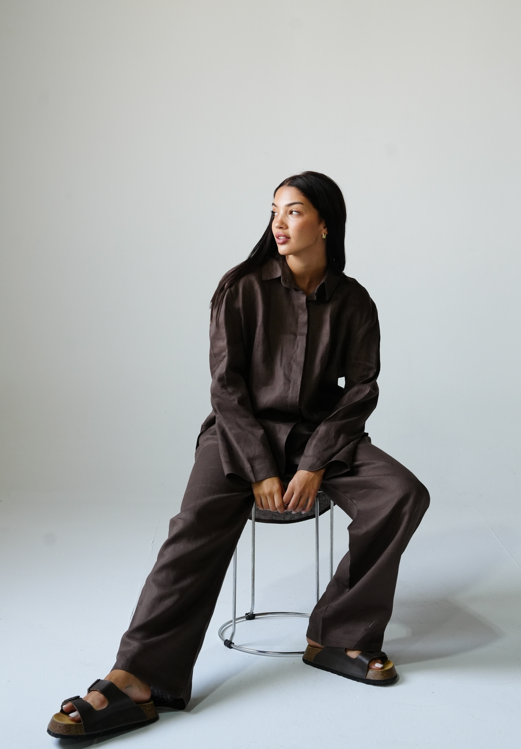 Linen set in Brown