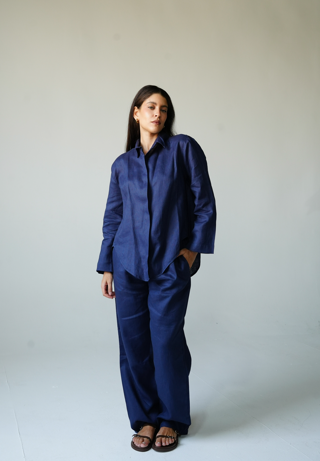 Linen set in Navy
