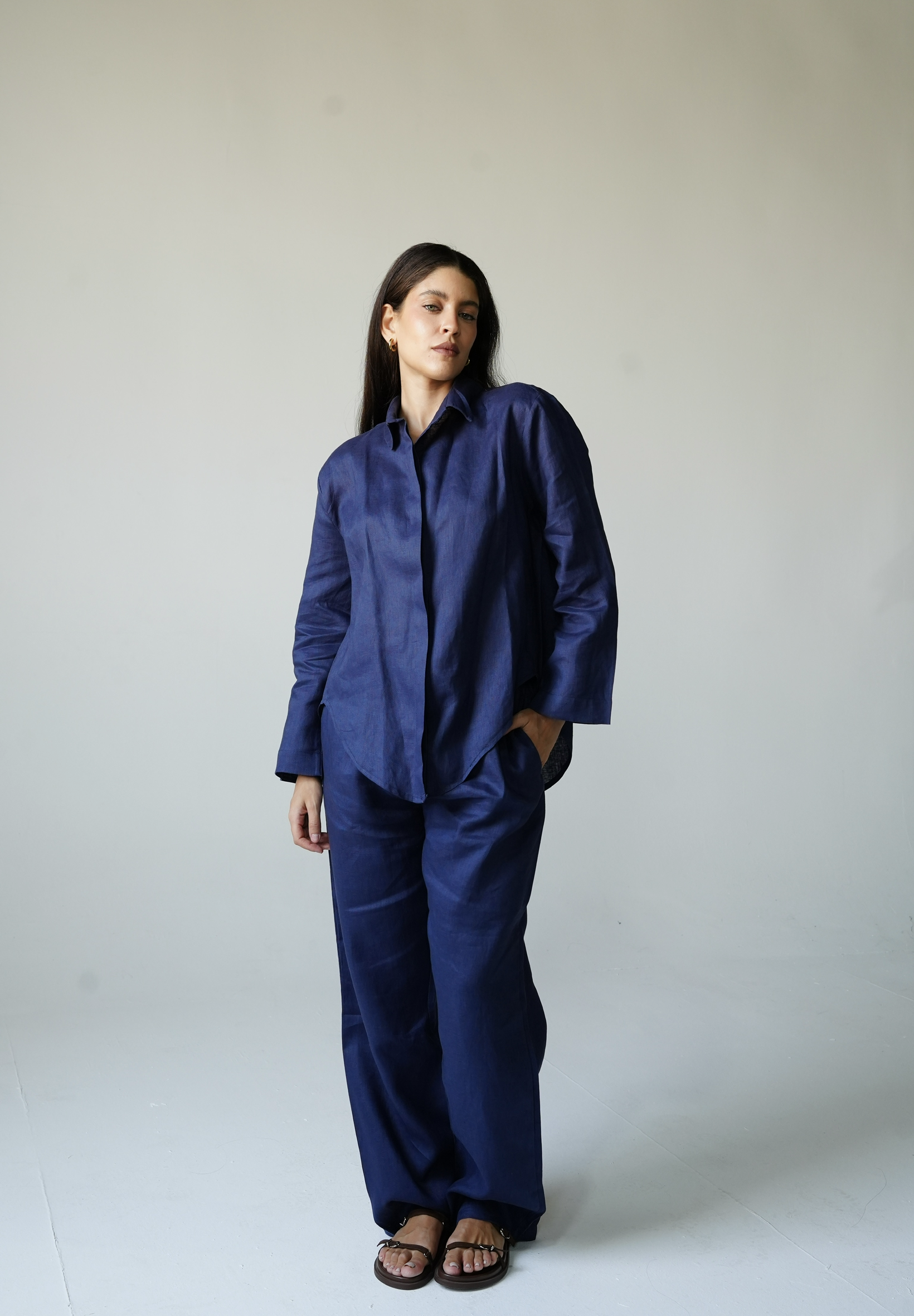 Linen set in Navy