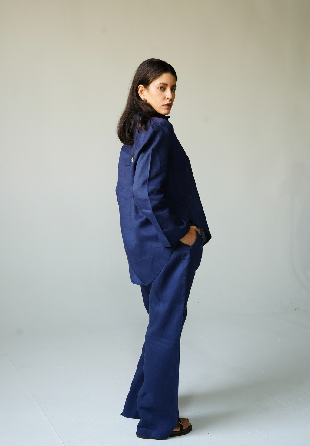 Linen set in Navy