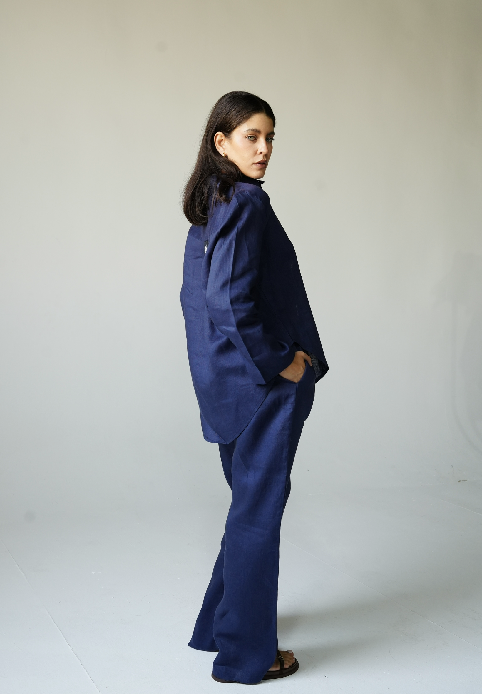 Linen set in Navy