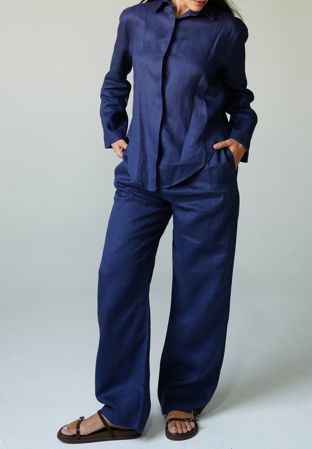 Linen set in Navy