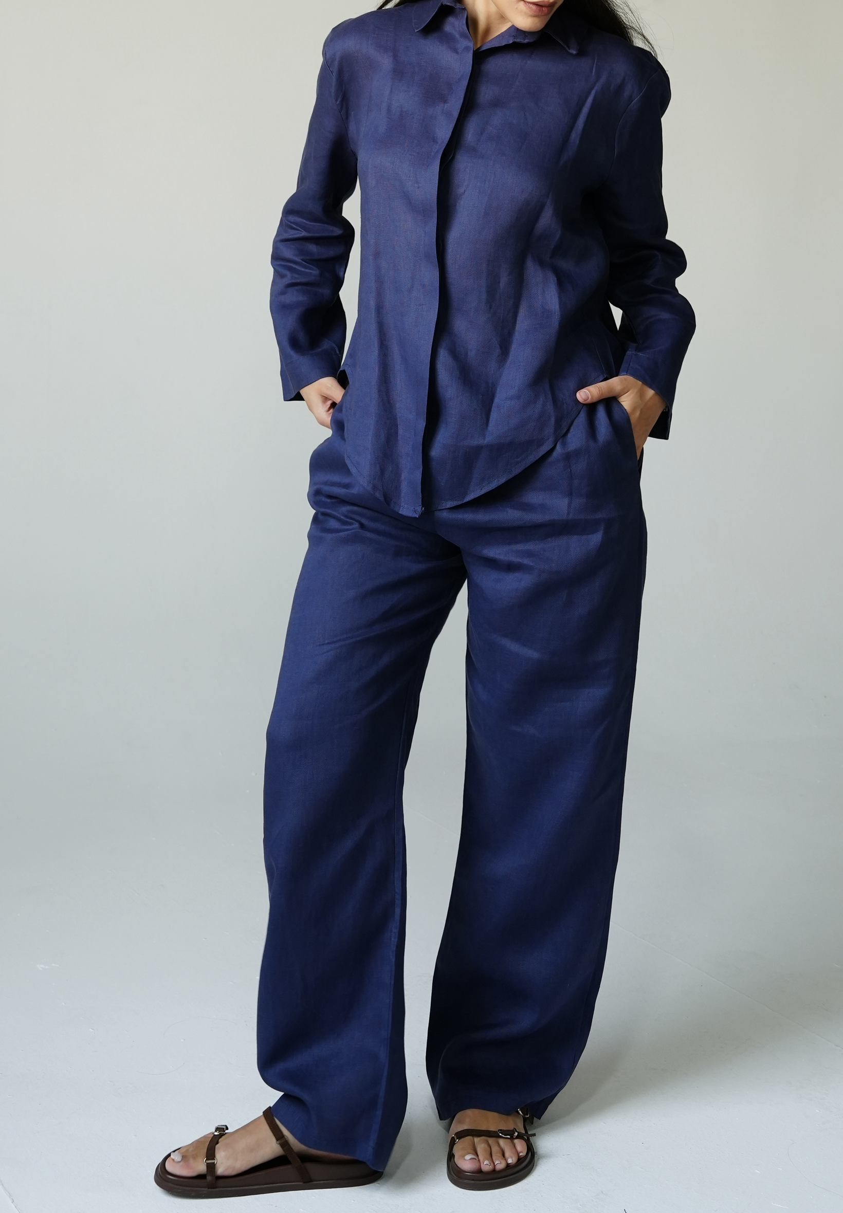 Linen set in Navy