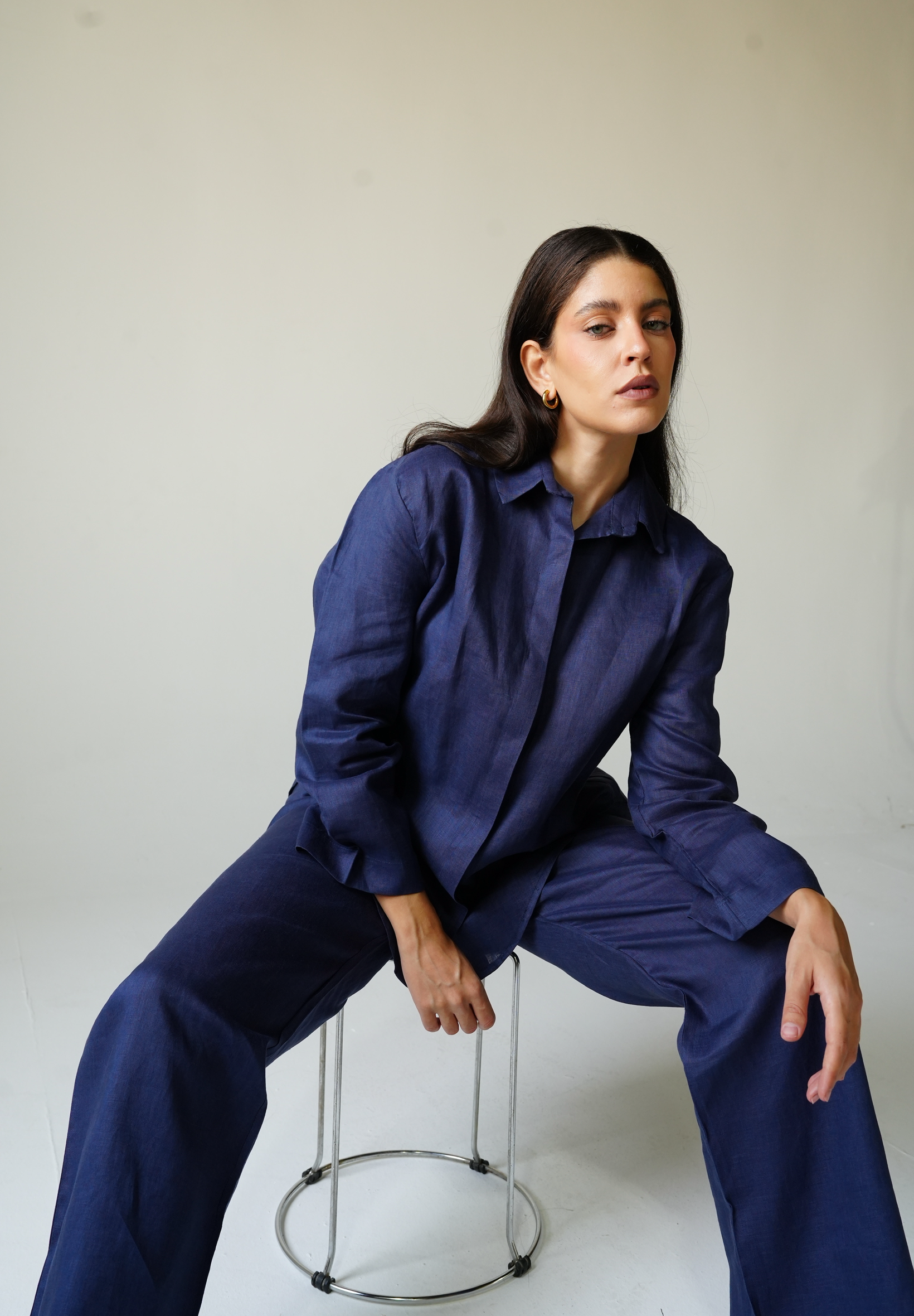 Linen set in Navy