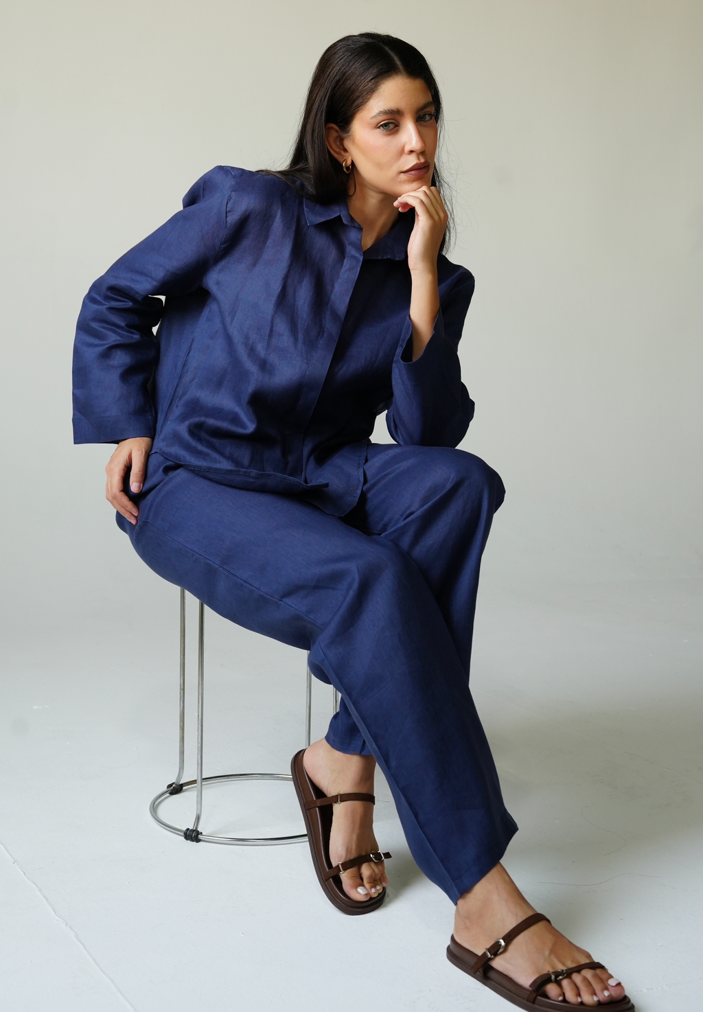 Linen set in Navy