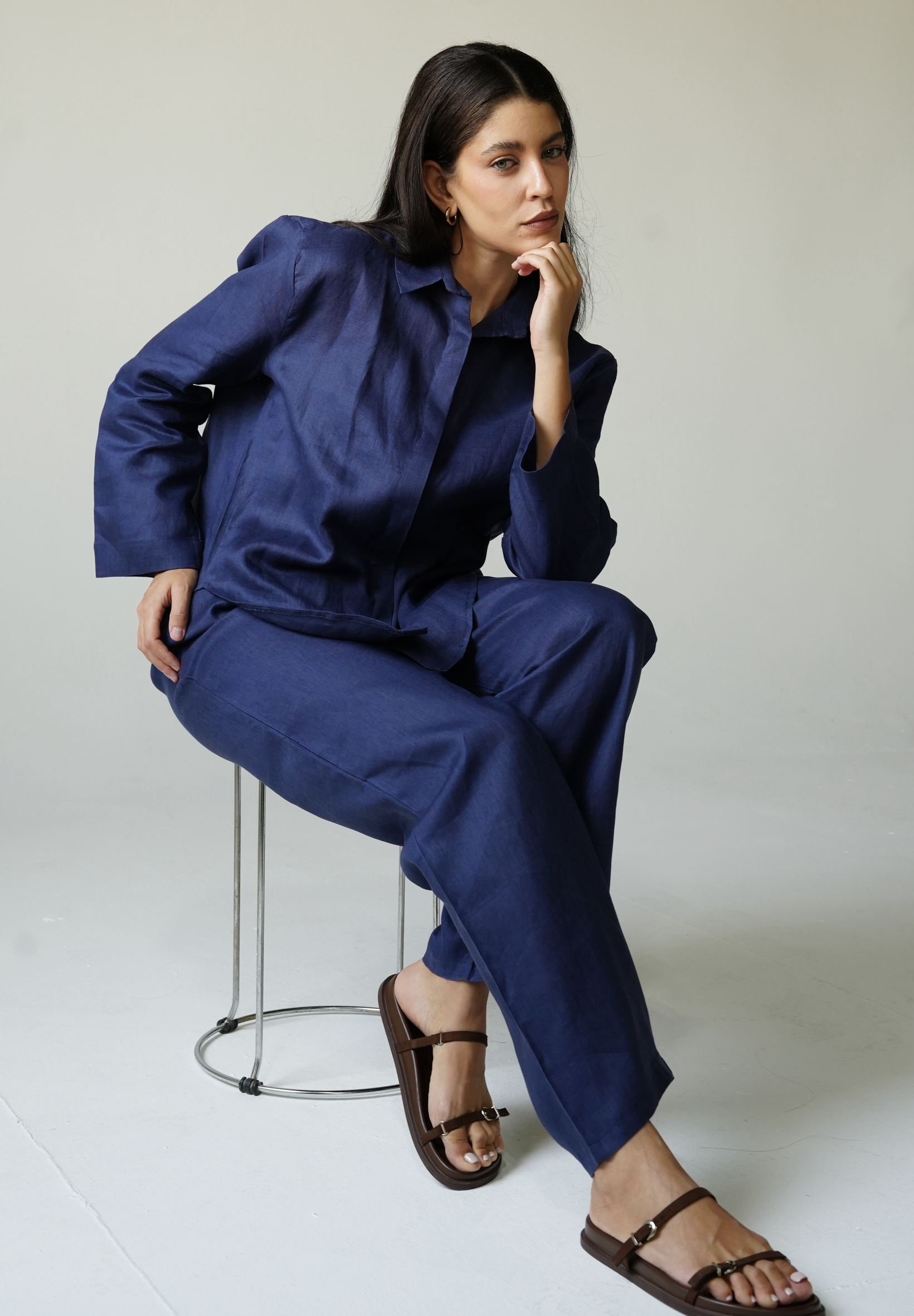 Linen set in Navy