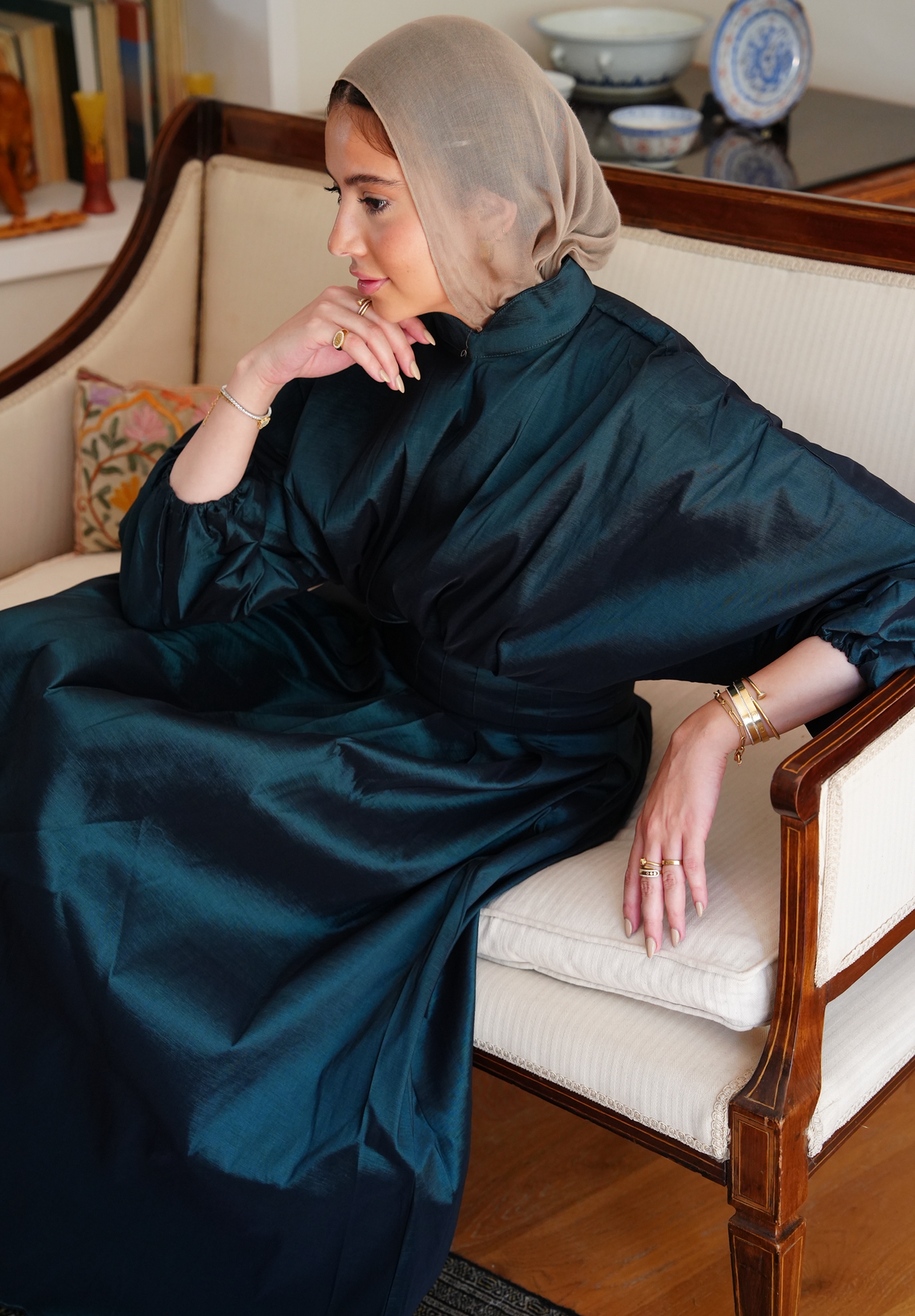 The Glow dress in Dark Green