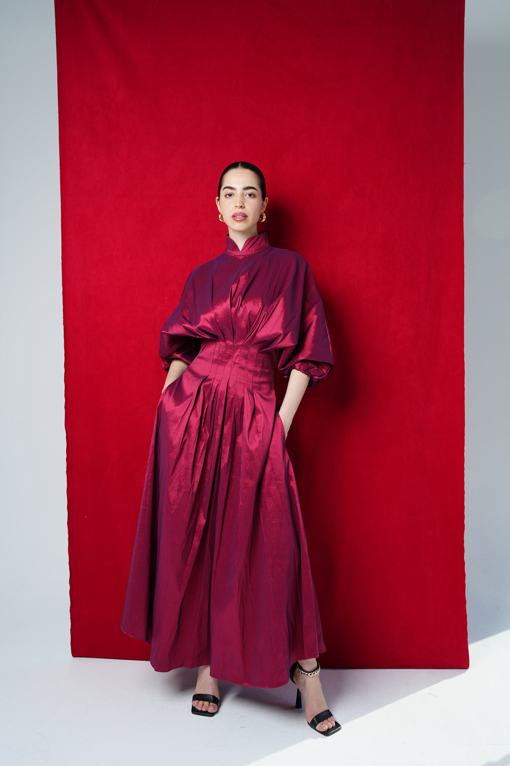 The Glow Dress- burgundy