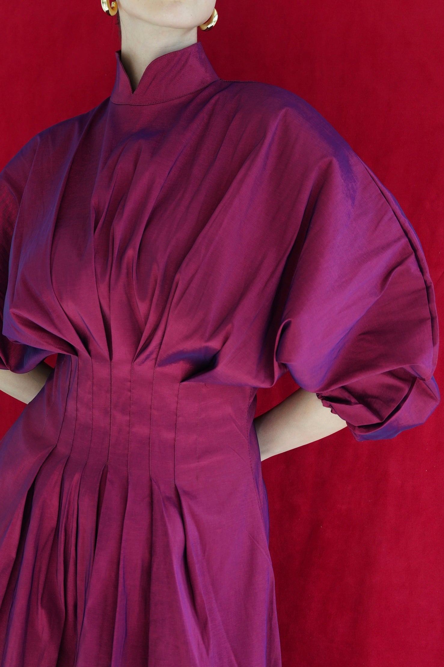 The Glow Dress- burgundy