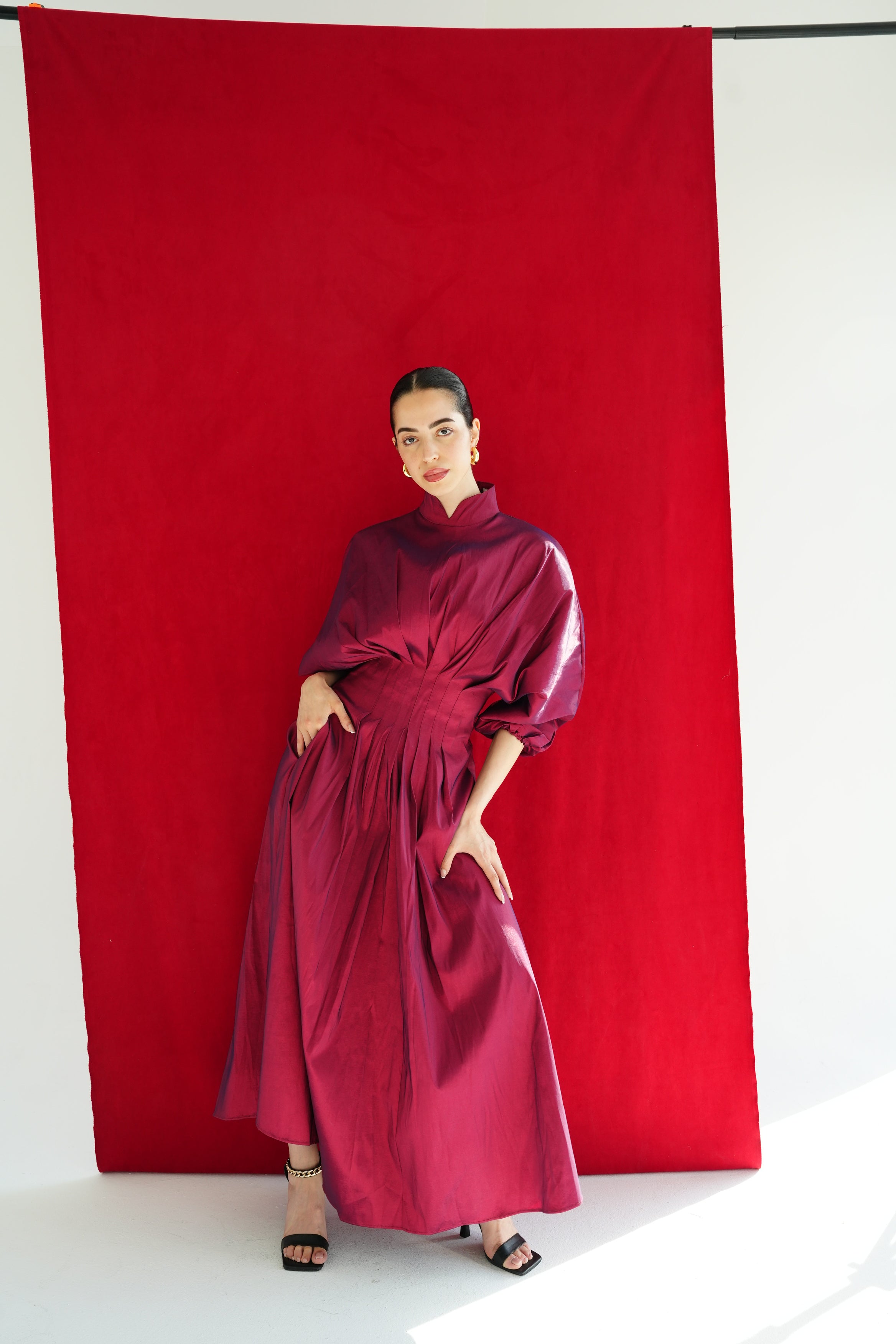 The Glow Dress- burgundy