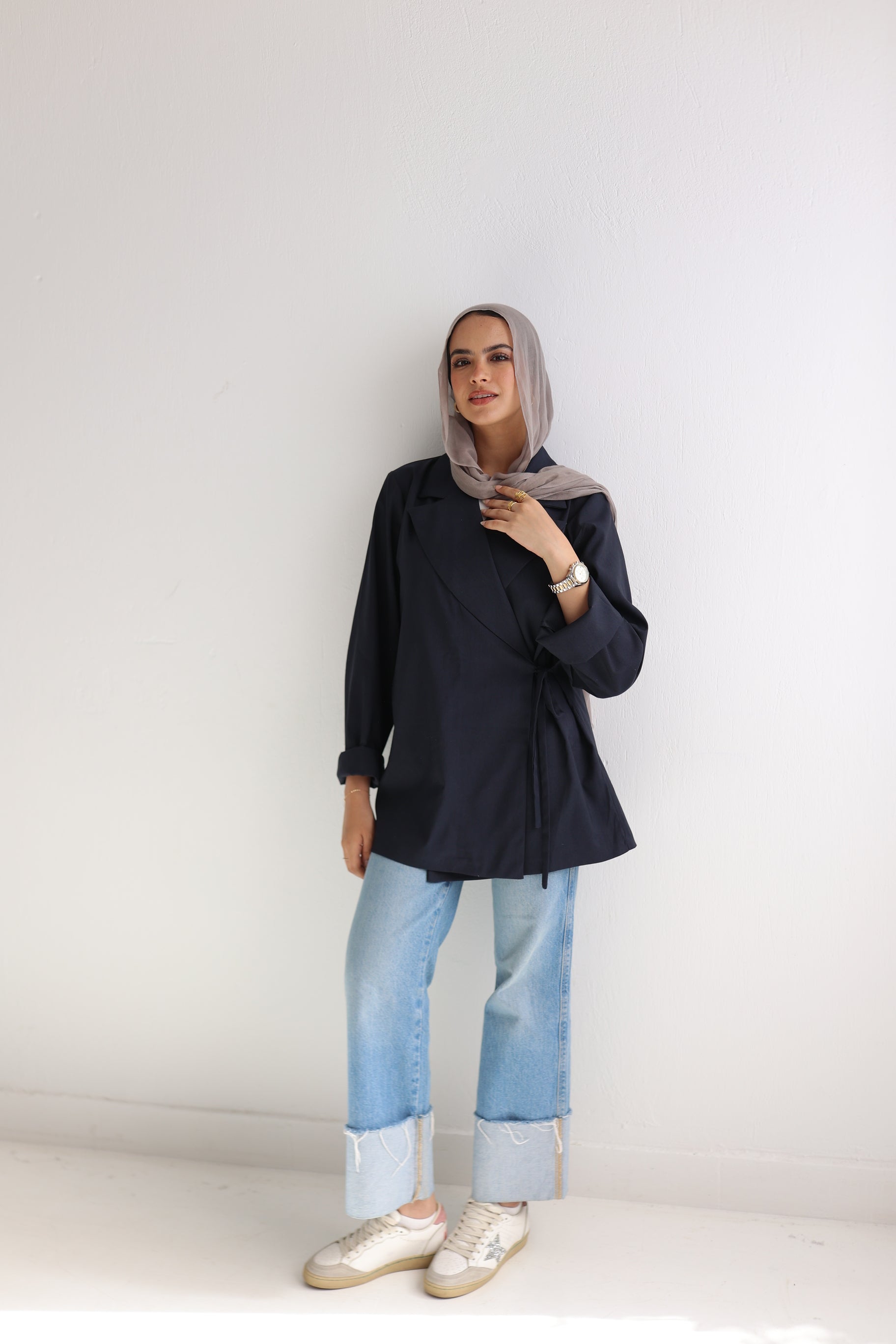 Side-tie blazer