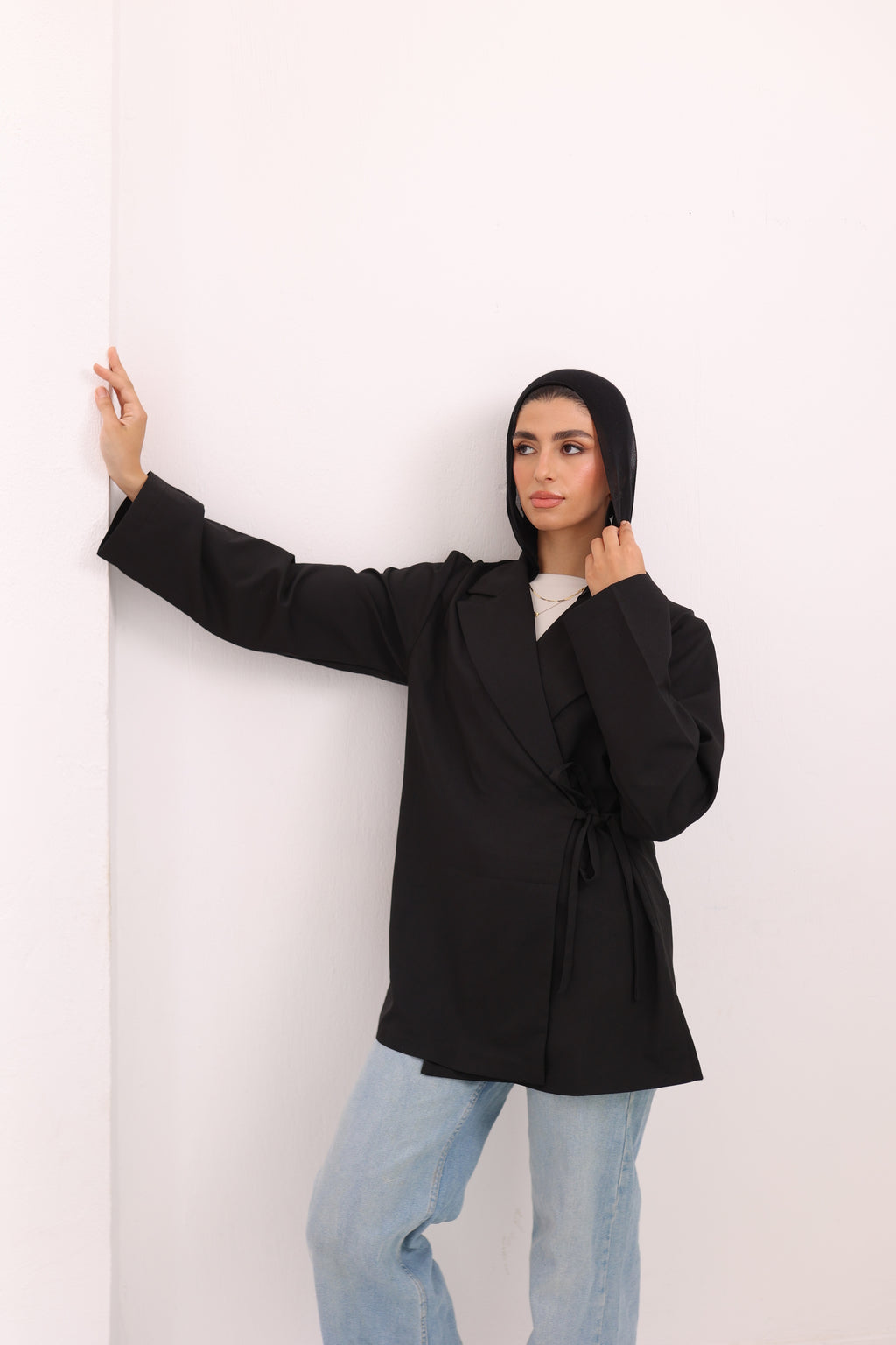 Side-tie blazer