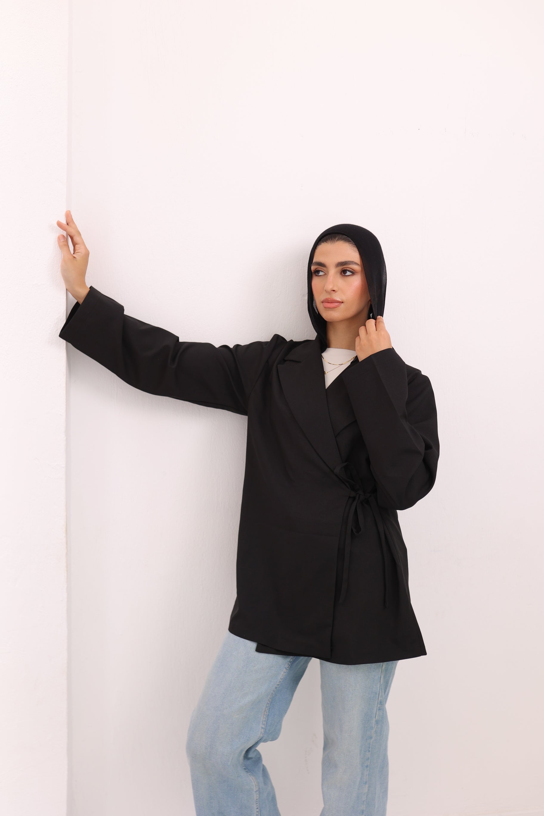 Side-tie blazer